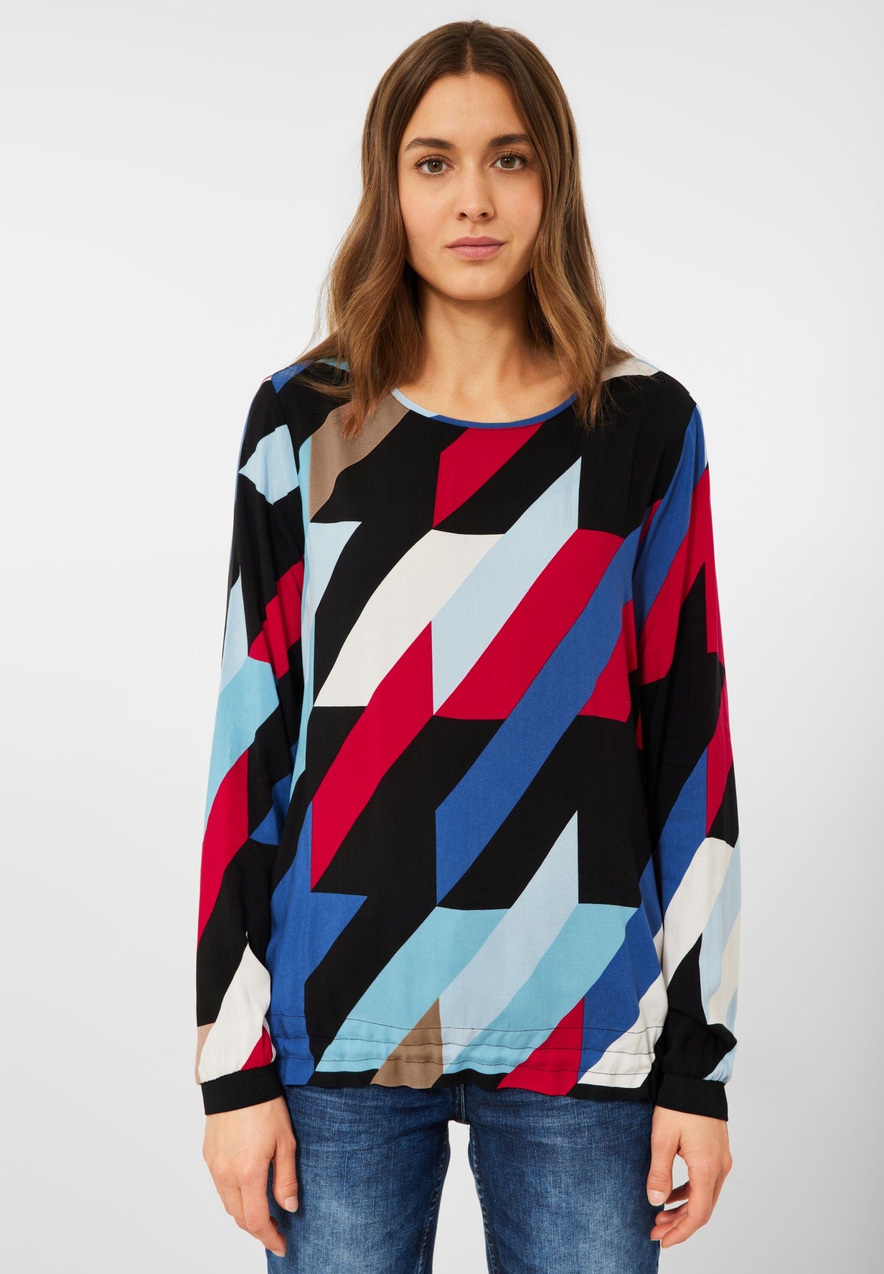 CECIL Klassische Bluse Printed Round Neck günstig online kaufen