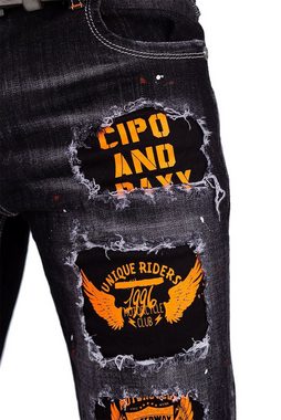 Cipo & Baxx Jeansshorts Kurze Hose BA-CK241 (1-tlg) mit coolen Destroyed Effekten
