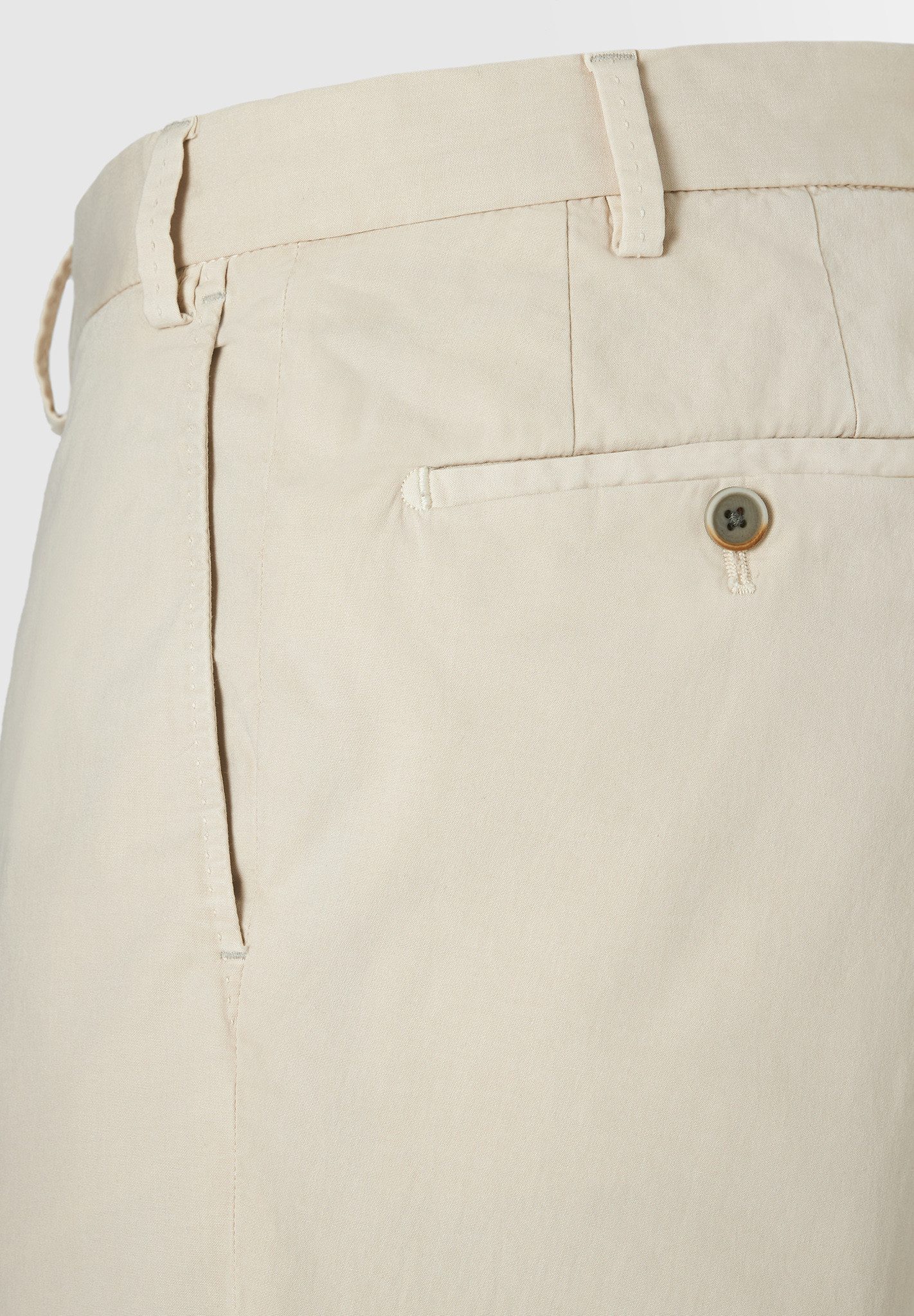 Hiltl Chinoshorts Parmino Bermuda Herren Regular Fit Summer Popeline, hellbeige, 48 leichte Shorts aus Baumwolle-Lyocell-Mix, knitterarme Sommerhose