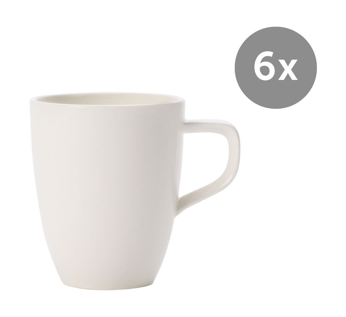 Villeroy & Boch Becher Becher mit Henkel 0,38 l Artesano Original 6-tlg., Premium Porcelain