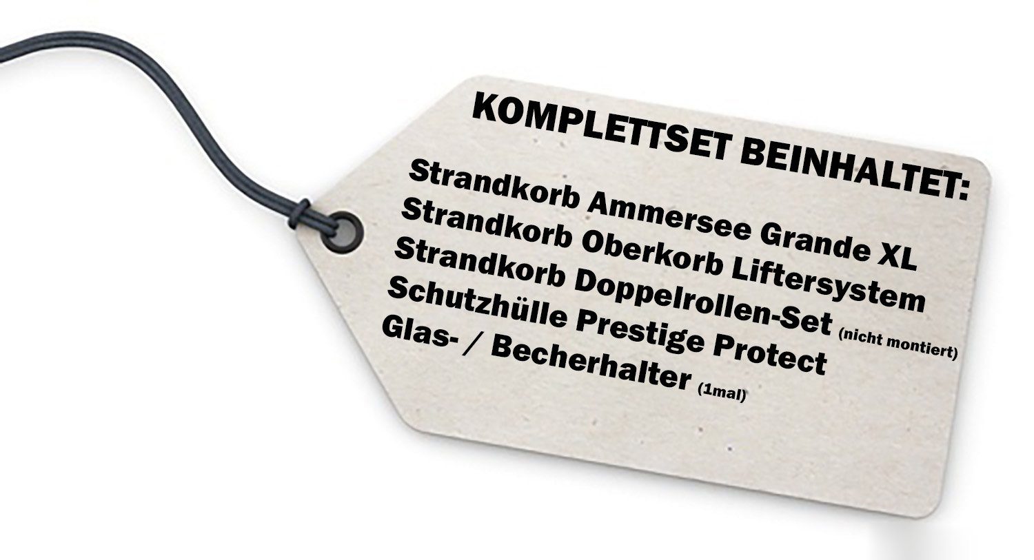 bene living Strandkorb Ammersee Grande XL Teak - PE grau - Modell 513, BxTxH: 142x95x165 cm, Volllieger ca. 175 Grad, Ostsee-Strandkorb Komplettset, inkl. Liftersystem und Bullaugen
