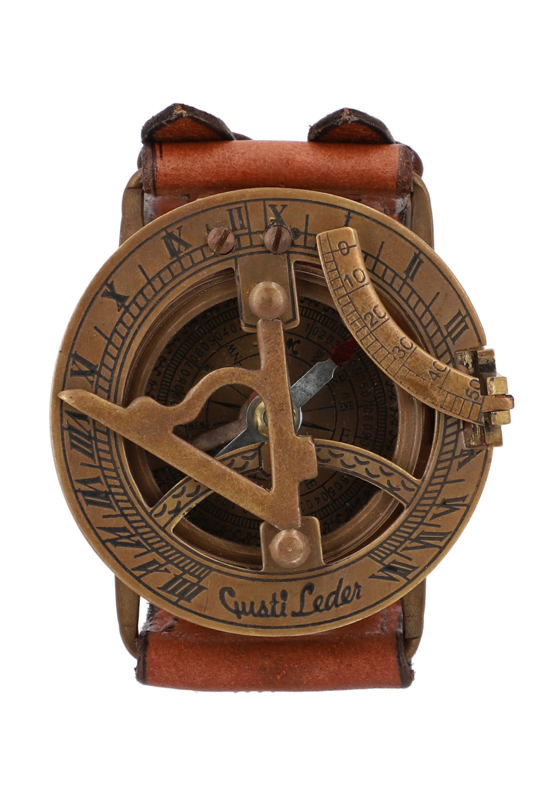 Gusti Leder Armband Gusti Leder Accesoires, Schlüsseletuis Dennis (Steampunk Uhr Sonnenuhr Lederarmband Accessoires Herren Vintage Leder)