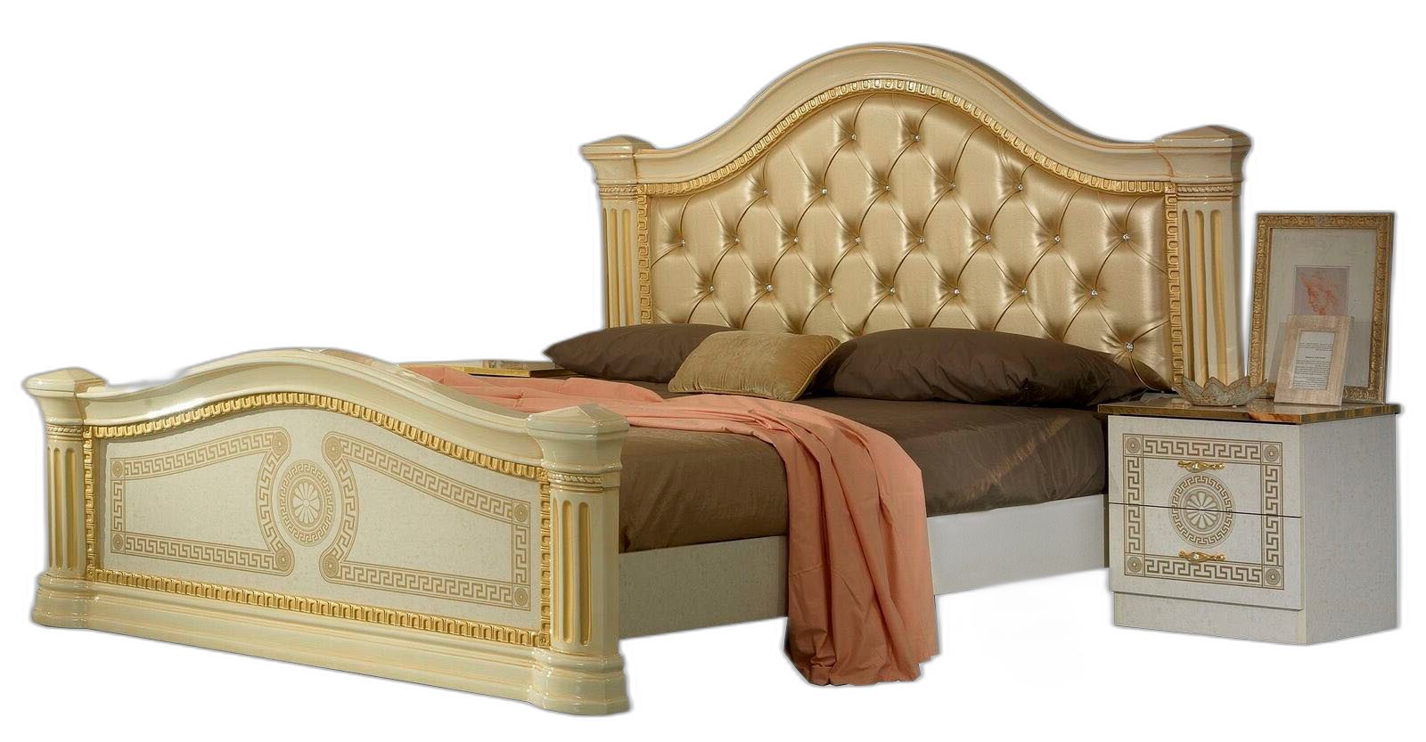 Xlmoebel Bett Schlafzimmer Bett Chesterfield Doppel Кровати Polster Chesterfield (1-tlg., Bett), Hergestellt in Europa