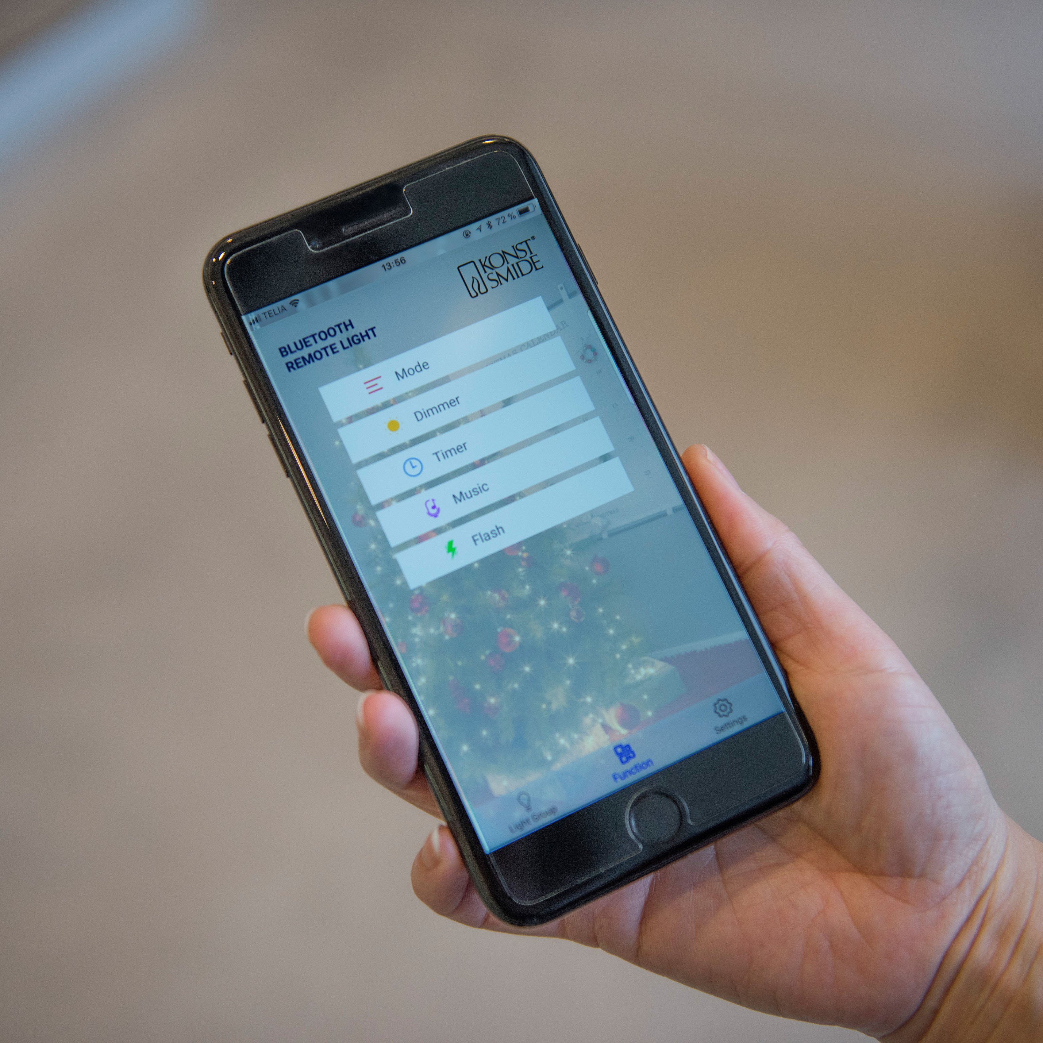 KONSTSMIDE LED-Baummantel Weihnachtsdeko aussen, Christbaumschmuck, 400-flammig, LED Lichterkette mit Ring Ø 15, 8 Stränge à 50 Dioden