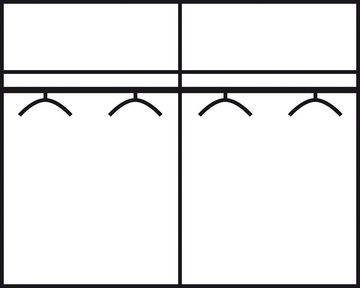 rauch Schlafzimmer-Set Rubi, (Set, 4-St), mit Schrank, Bett 180x200 cm und 2 Nachttischen