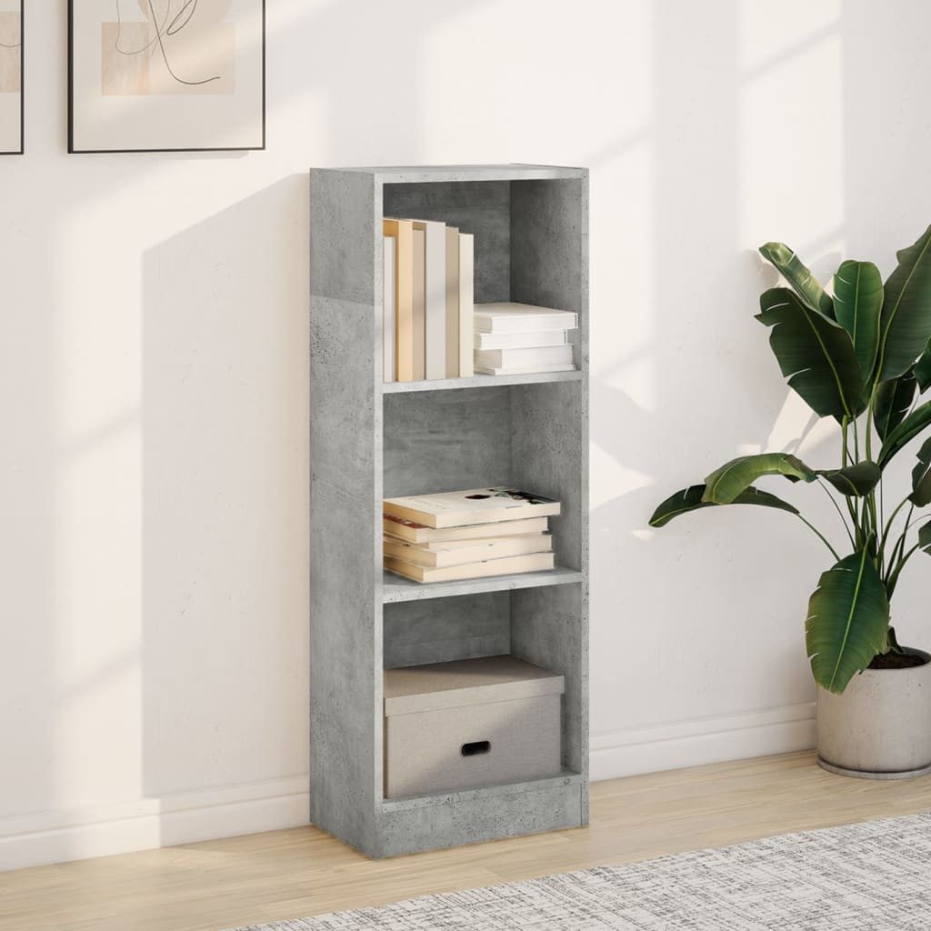 vidaXL Bücherregal Bücherregal Betongrau 40x24x109 cm Holzwerkstoff, 1-tlg.