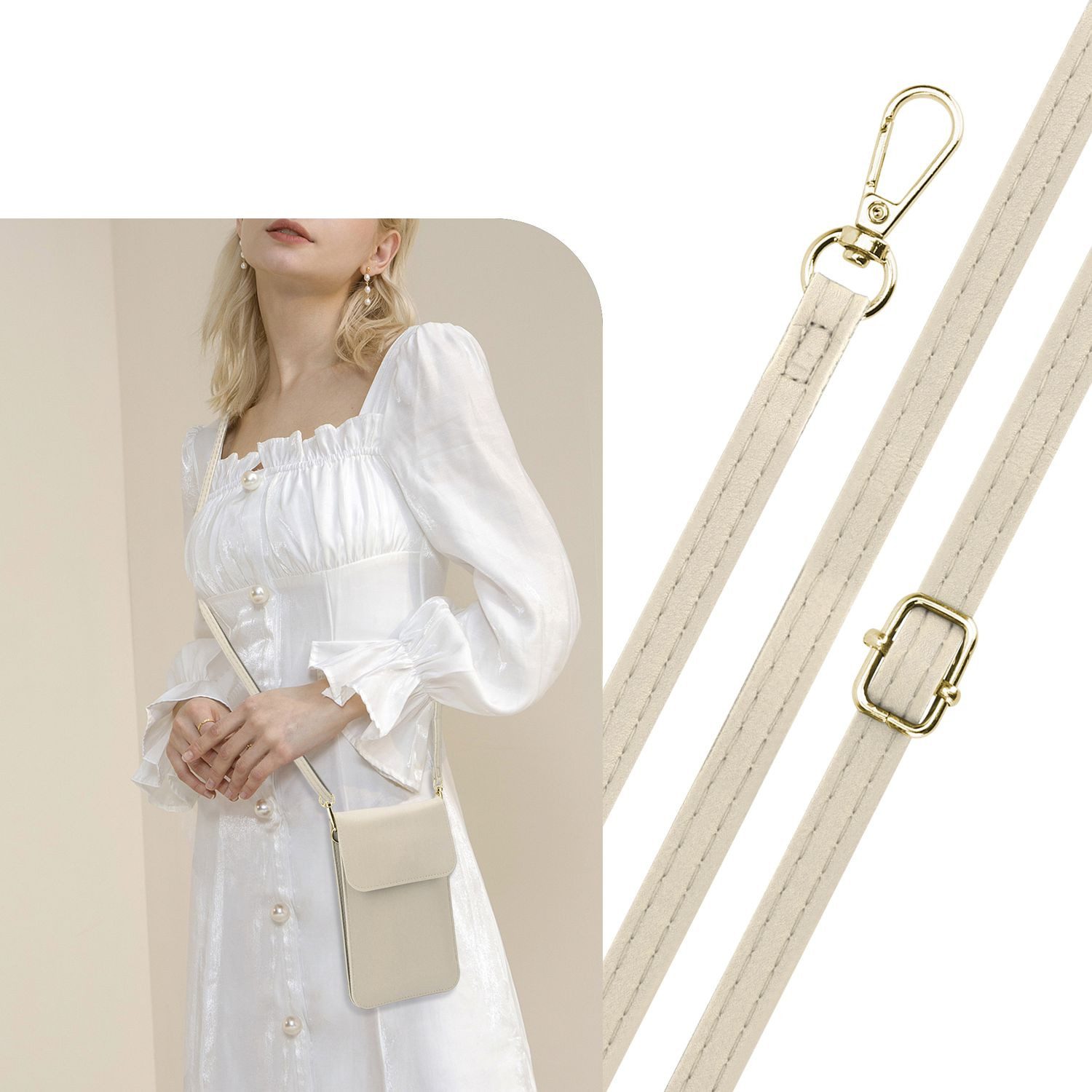 Cadorabo Handytasche für Motorola EDGE 40 PRO (1-tlg), Hülle Handytasche zum Umhängen Damen Handtasche Handyfach PU Leder