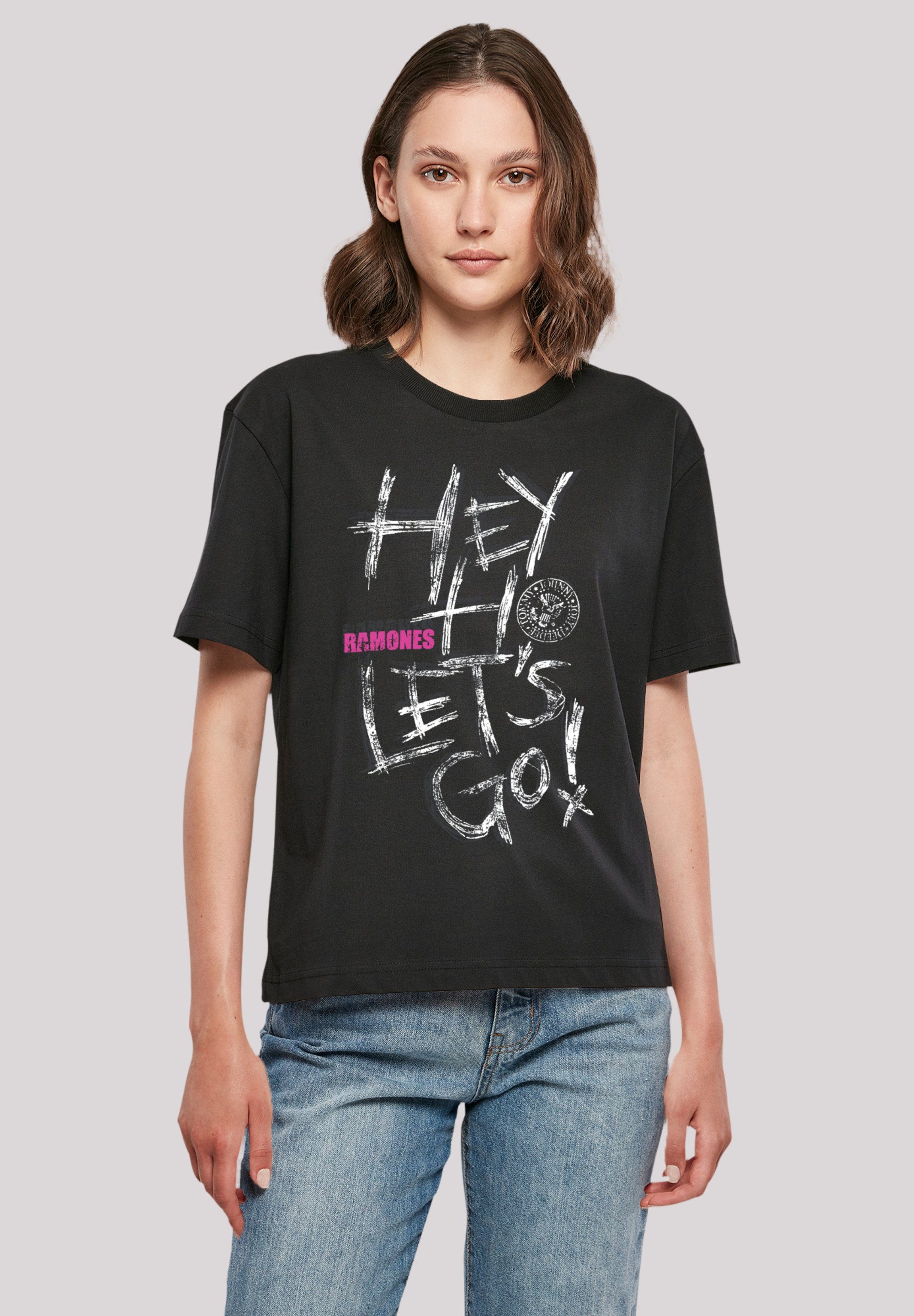 F4NT4STIC T-Shirt Ramones Rock Musik Band Hey Ho Let's Go Premium Qualität, Band, Rock-Musik