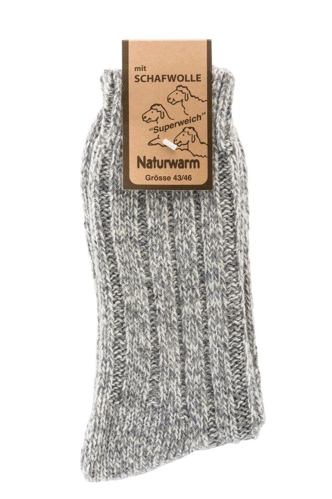 TippTexx 24 Norwegersocken 2 Paar superweiche Norweger-Socken Wollsocken für Damen & Herren (2 Paar)
