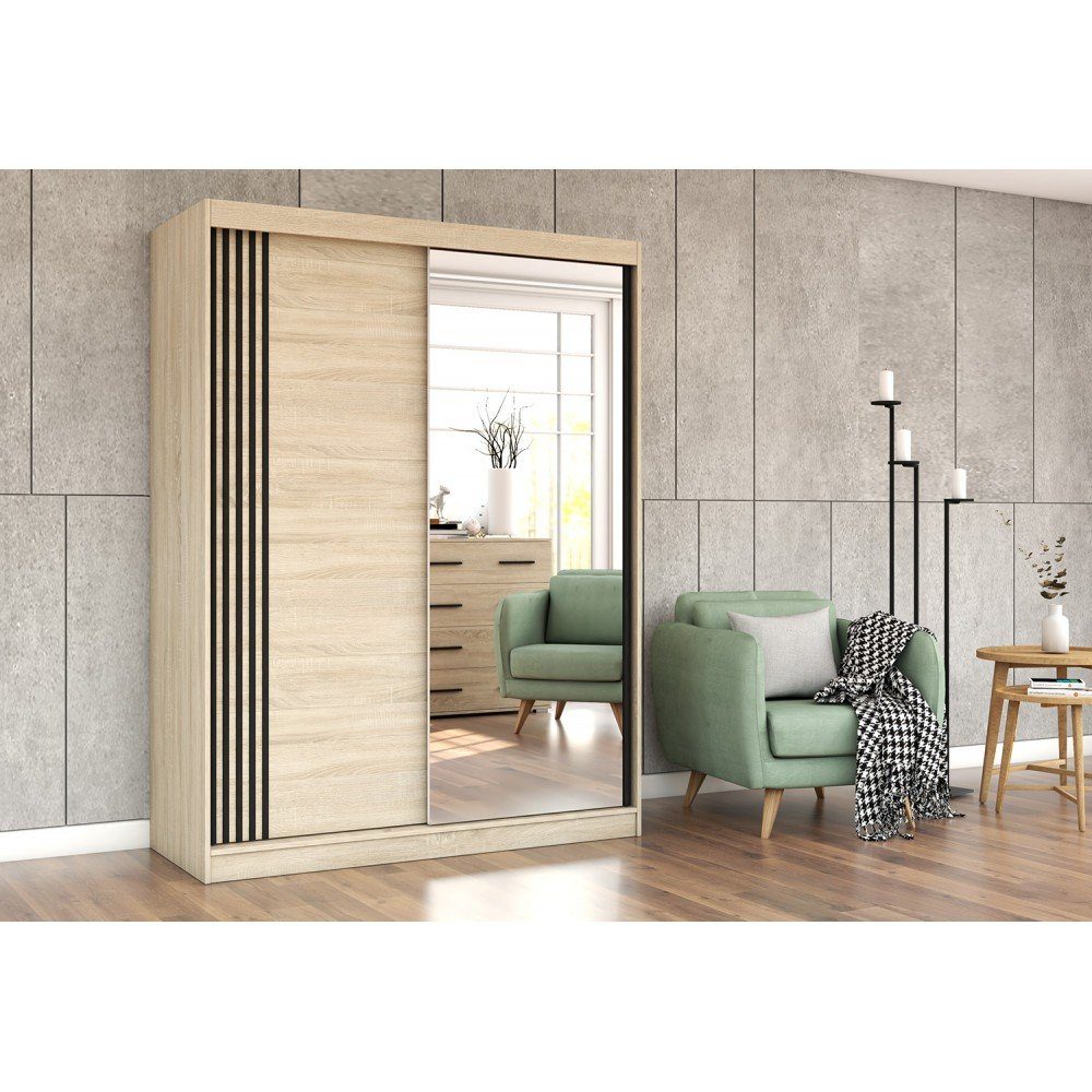 LARA Sonoma 150x200x61 07, (BxHxT): Kleiderschrank MOEBLO cm