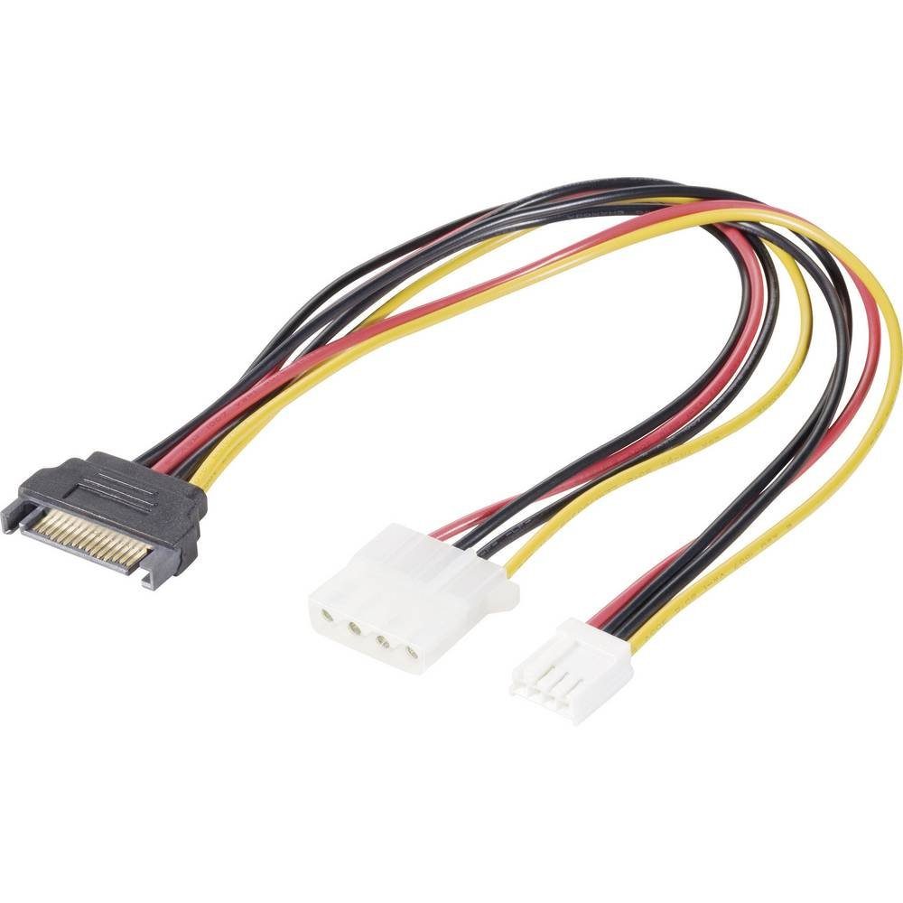 Renkforce SATA zu IDE+Floppy Strom-Adapterkabel 20 cm Computer-Kabel