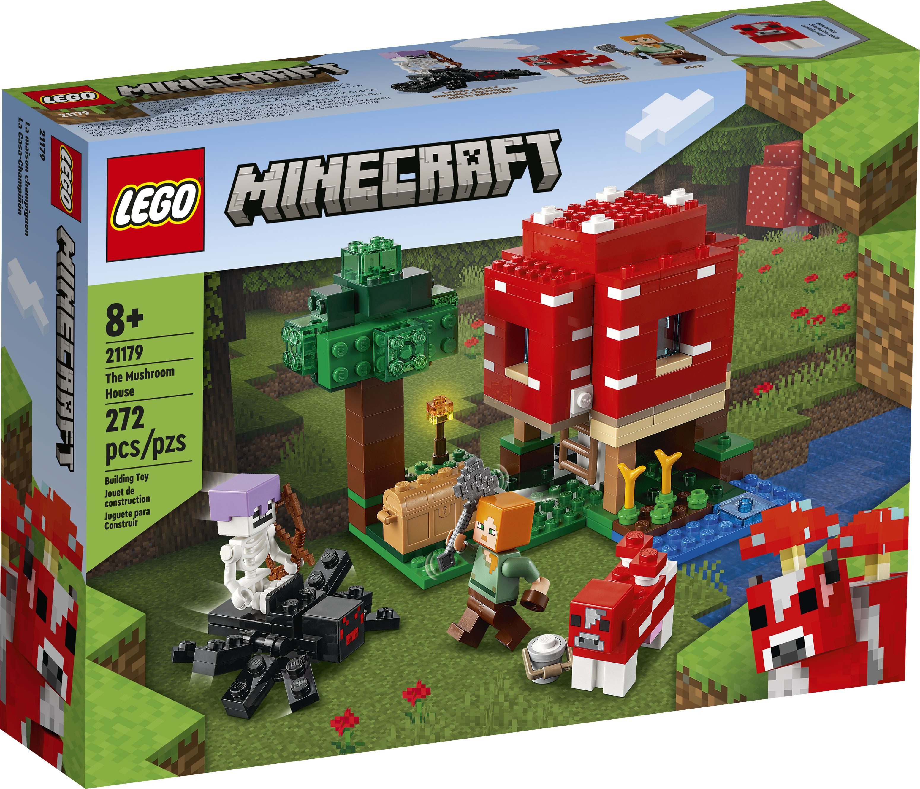 LEGO® LEGO® Minecraft 21179 Das Pilzhaus Konstruktionsspielsteine, (272 St) günstig online kaufen
