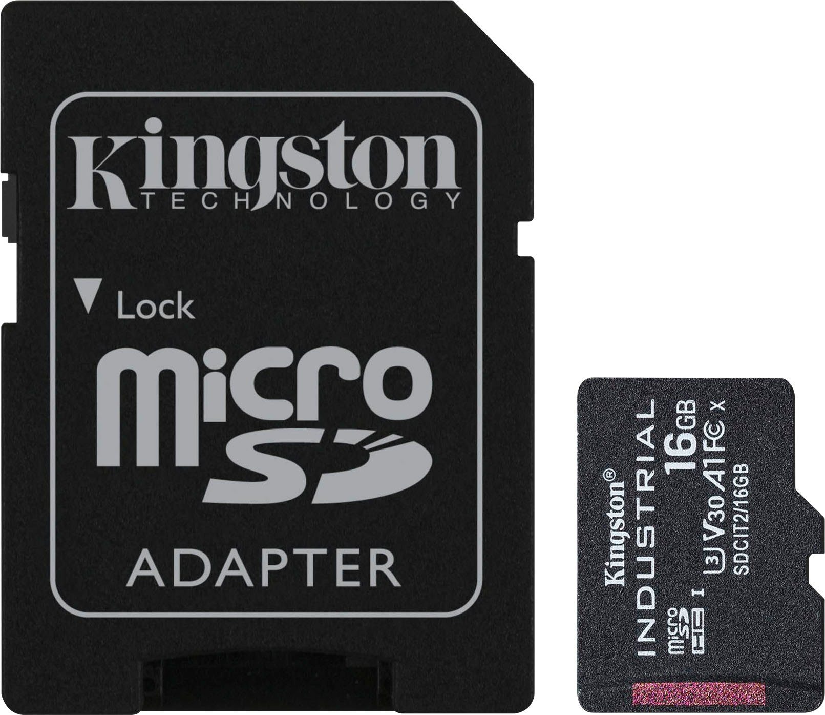 INDUSTRIAL microSD 16GB + SD Adapter Speicherkarte