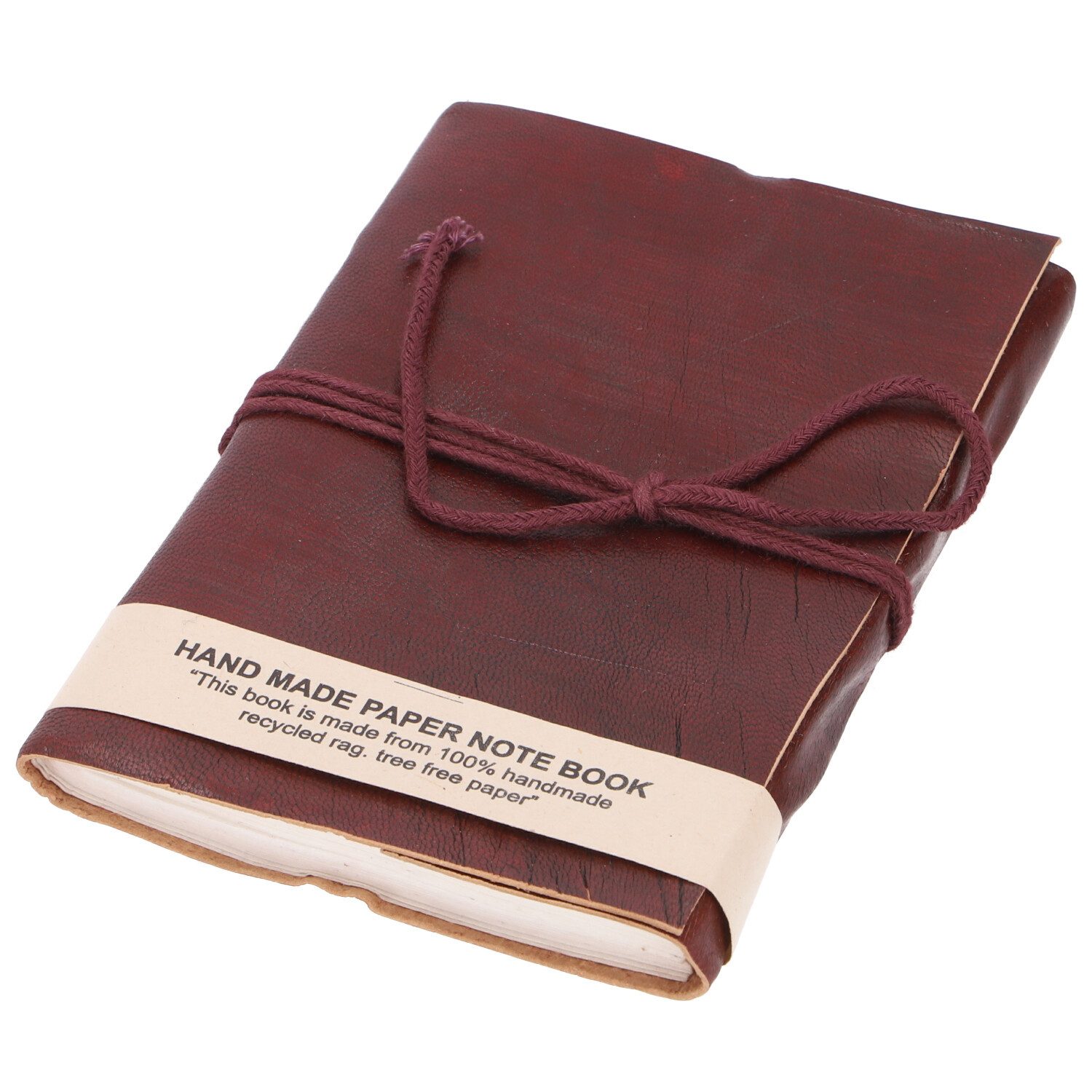 Guru-Shop Tagebuch Notizbuch, Lederbuch, Tagebuch mit Ledereinband..