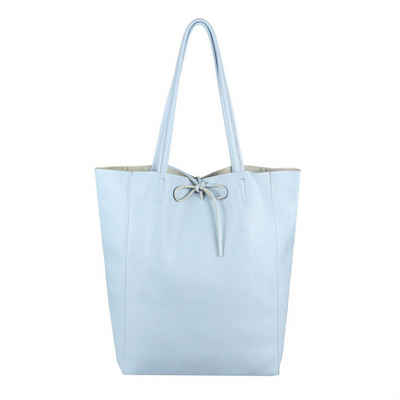 ITALYSHOP24 Schultertasche Made in Italy Damen Leder Tasche Schultertasche, ein Leichtgewicht, als Handtasche, Henkeltasche tragbar