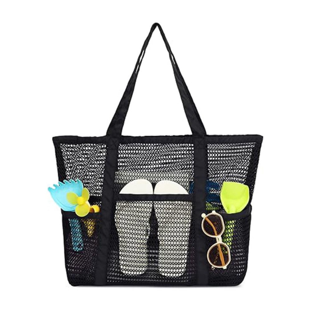 Blusmart Strandtasche Damen Netz‑Strandtasche 35.2L (Faltbar mit mehreren Fächern, Multifunktions‑Tragetasche), Für Strand, Reise & Einkauf