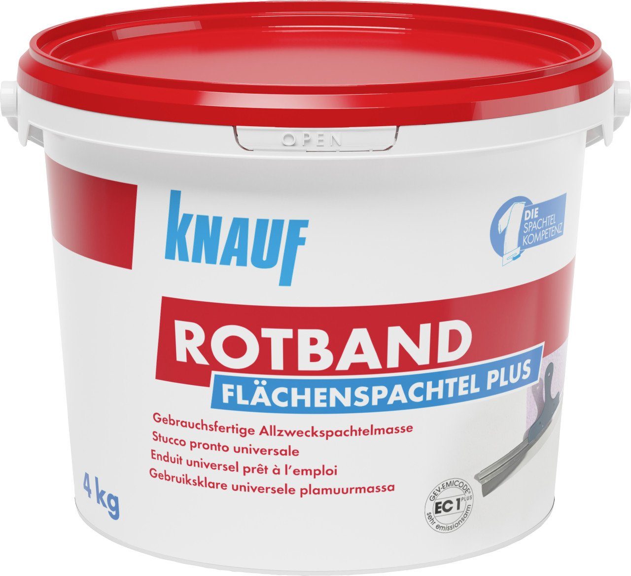 KNAUF Spachtelmasse Knauf Rotband Flächenspachtel Plus 4 kg – Bild 2 von 2
