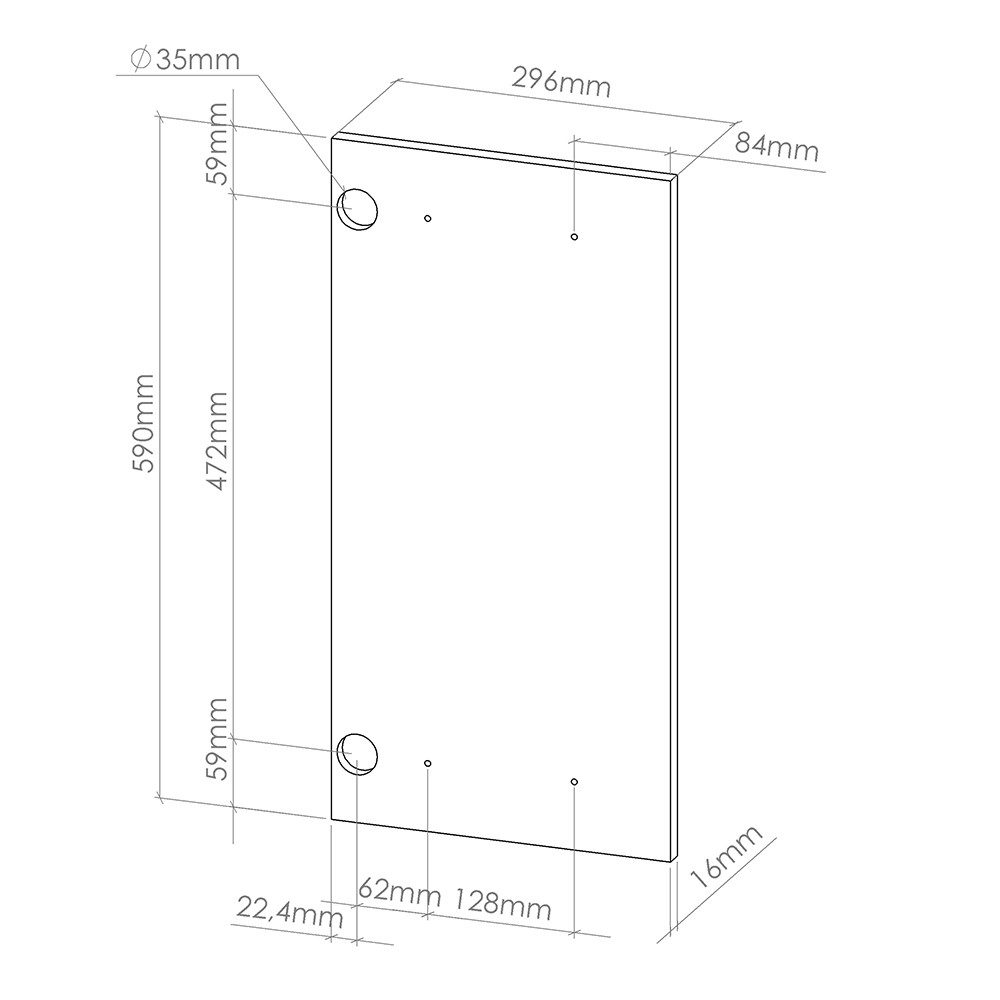 Vicco Hängeschrank R-Line, Blau-Grau, 29.6 x 59 cm Möbelfront für den Hängeschrank (1-St)