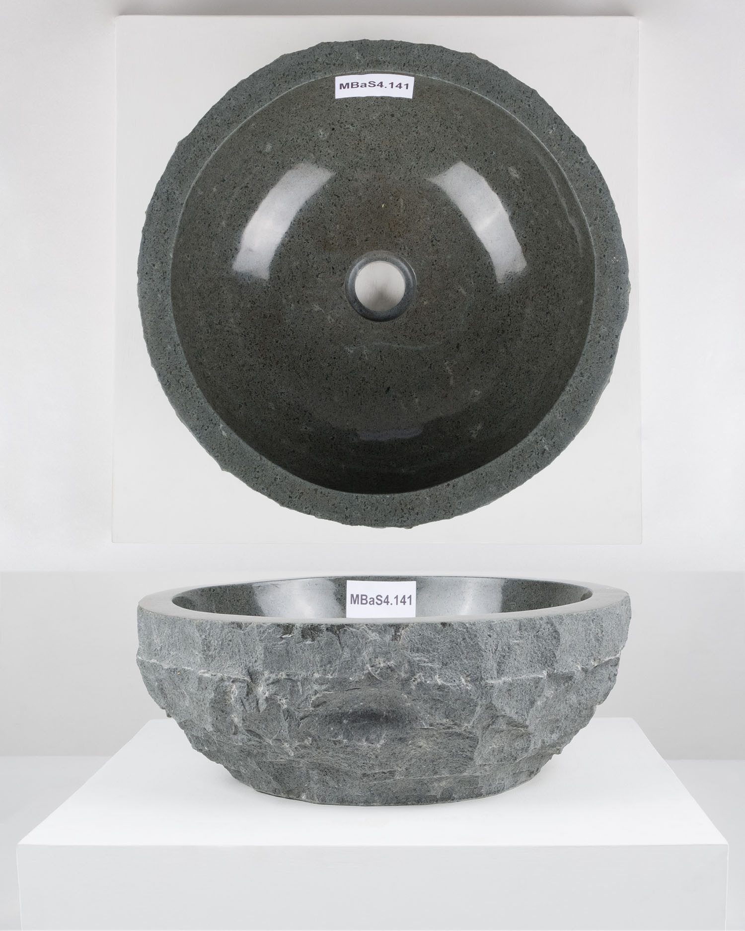 wohnfreuden Aufsatzwaschbecken Erosi Andesit Waschbecken 40 cm anthrazit (Kein Set), 125875_MBaS4.141
