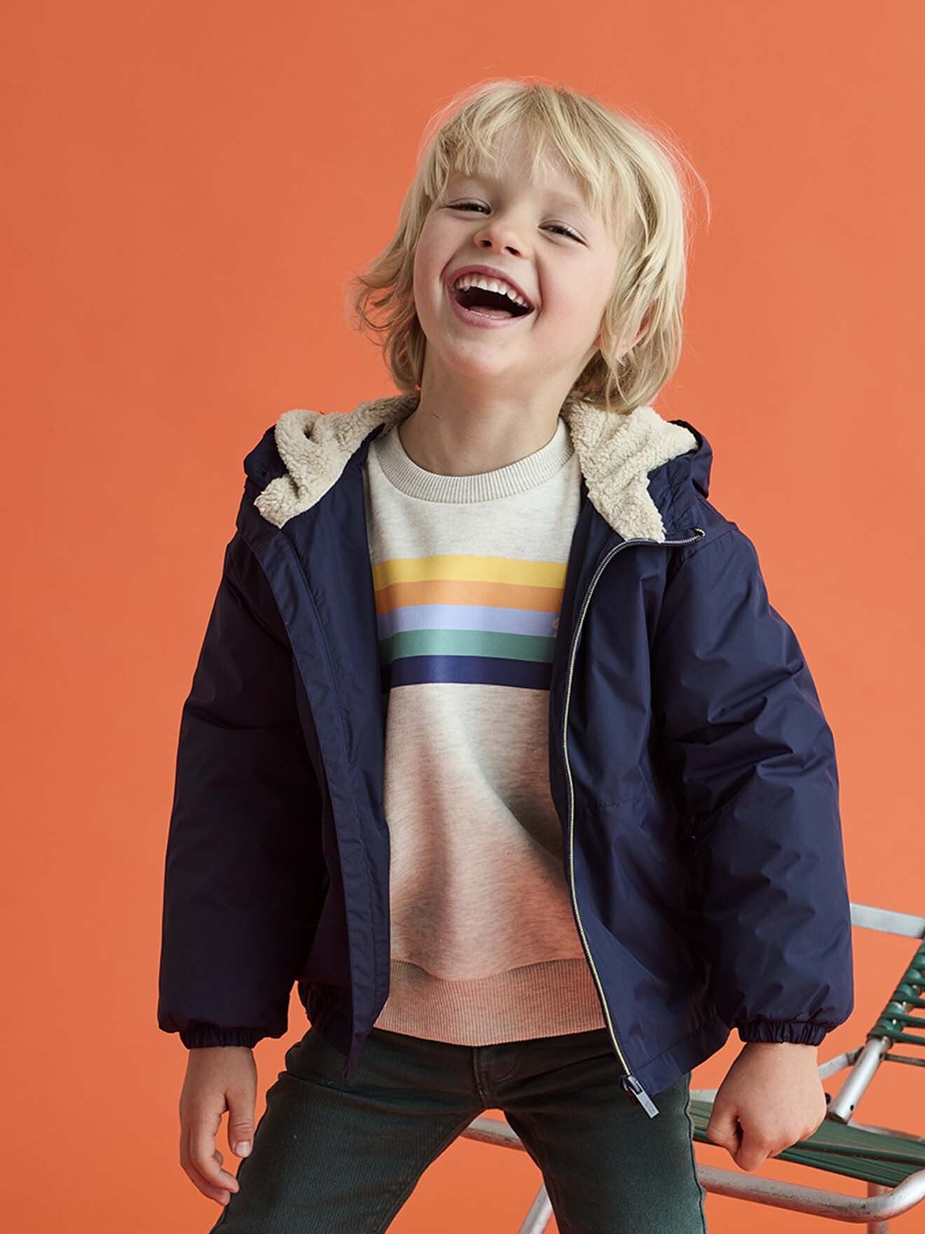 vertbaudet Regenjacke Jungen Anorak mit Teddyfleece-Futter – Bild 5 von 5