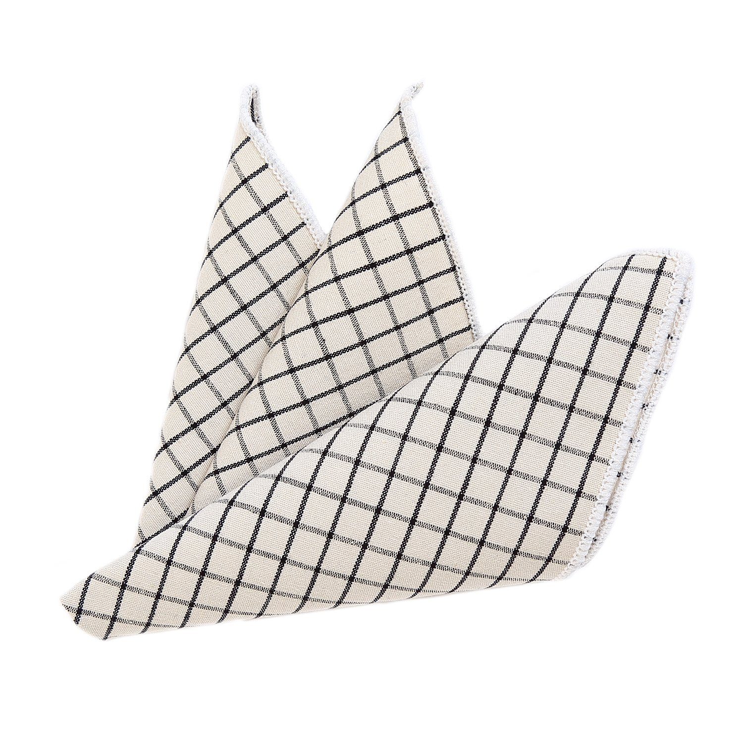 DonDon Einstecktuch DonDon Herren Hanky Einstecktuch kariert, (Packung, 1-St), vorgefaltet, kariert, Baumwolle