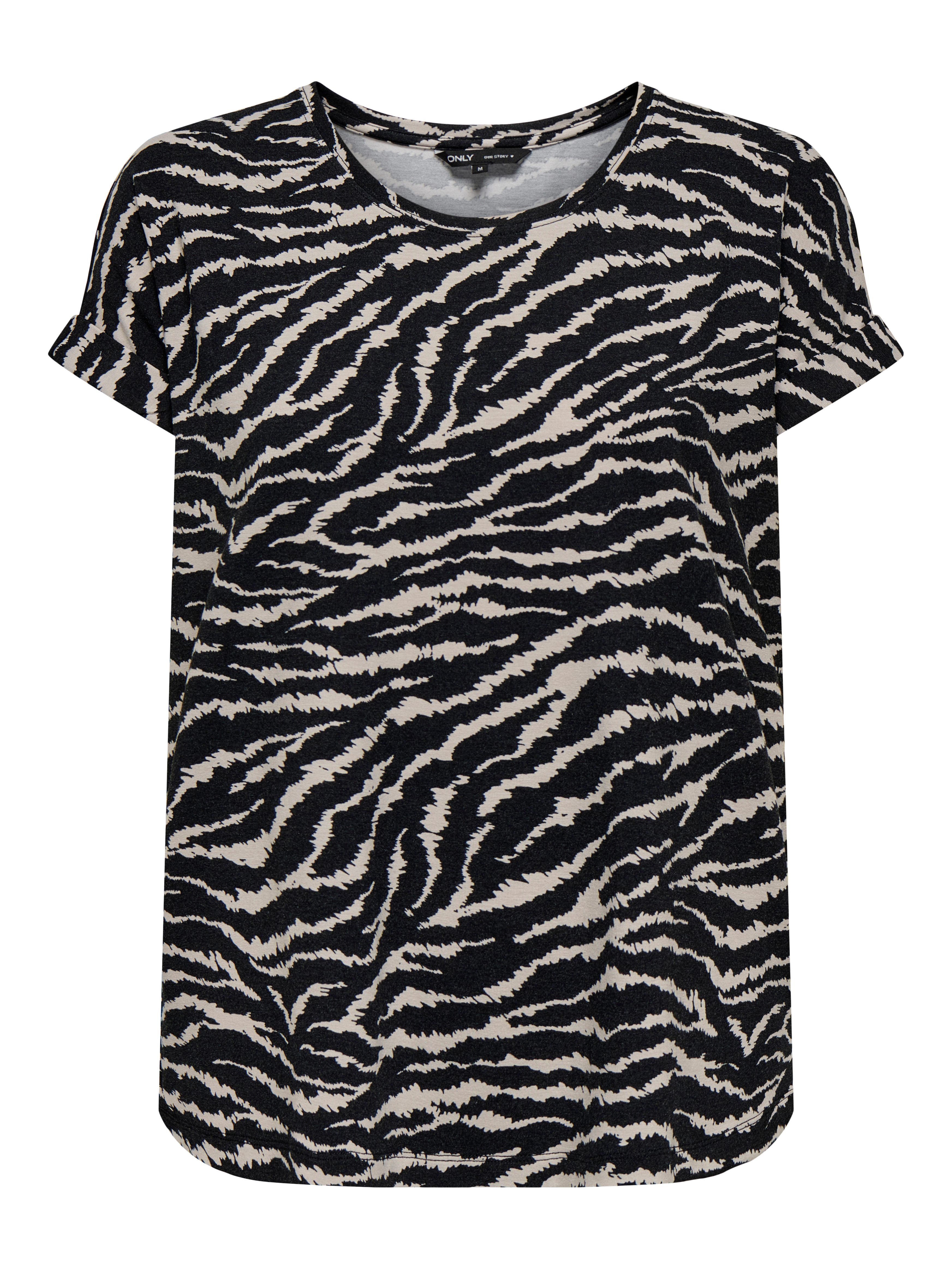 ONLY Kurzarmshirt ONLMOSTER – Shirt mit Animal-Print und lockerem Schnitt a günstig online kaufen