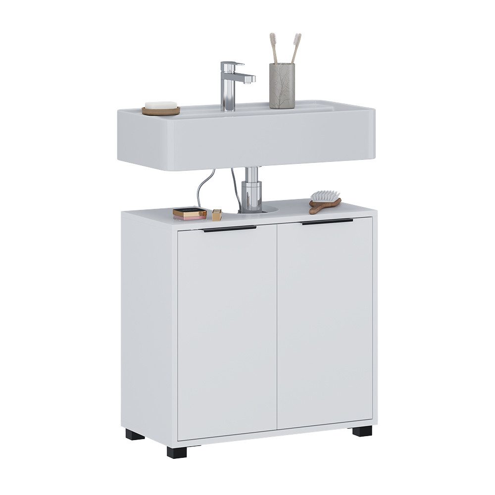 Vicco Waschbeckenunterschrank Alina, Weiß, 60 x 60 cm mit Türen (1-St) – Bild 5 von 5
