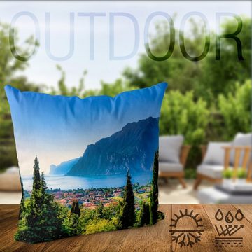 Kissenbezug, VOID (1 Stück), Sofa-Kissen Lago di Garda Berge Landschaft See Meer Urlaub Reise Ausflug Italien Sommer Wald Natur Reiseführer mediterran