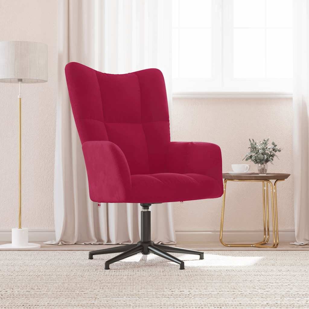 vidaXL Relaxsessel, Relaxsessel Weinrot Samt