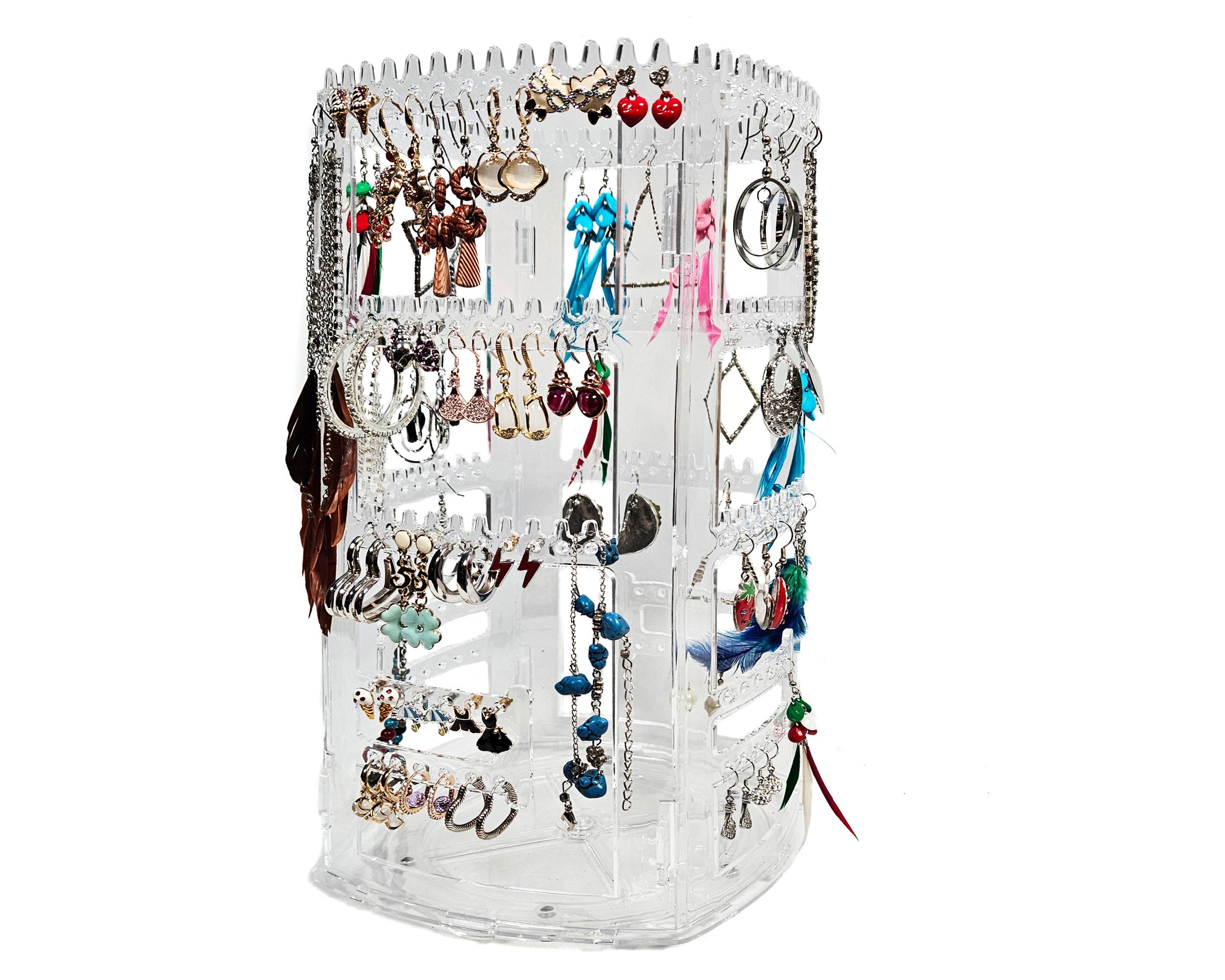 Yudu Schmuckständer Acryl Ohrringständer Halter Tisch-Vitrine Schmuckständer