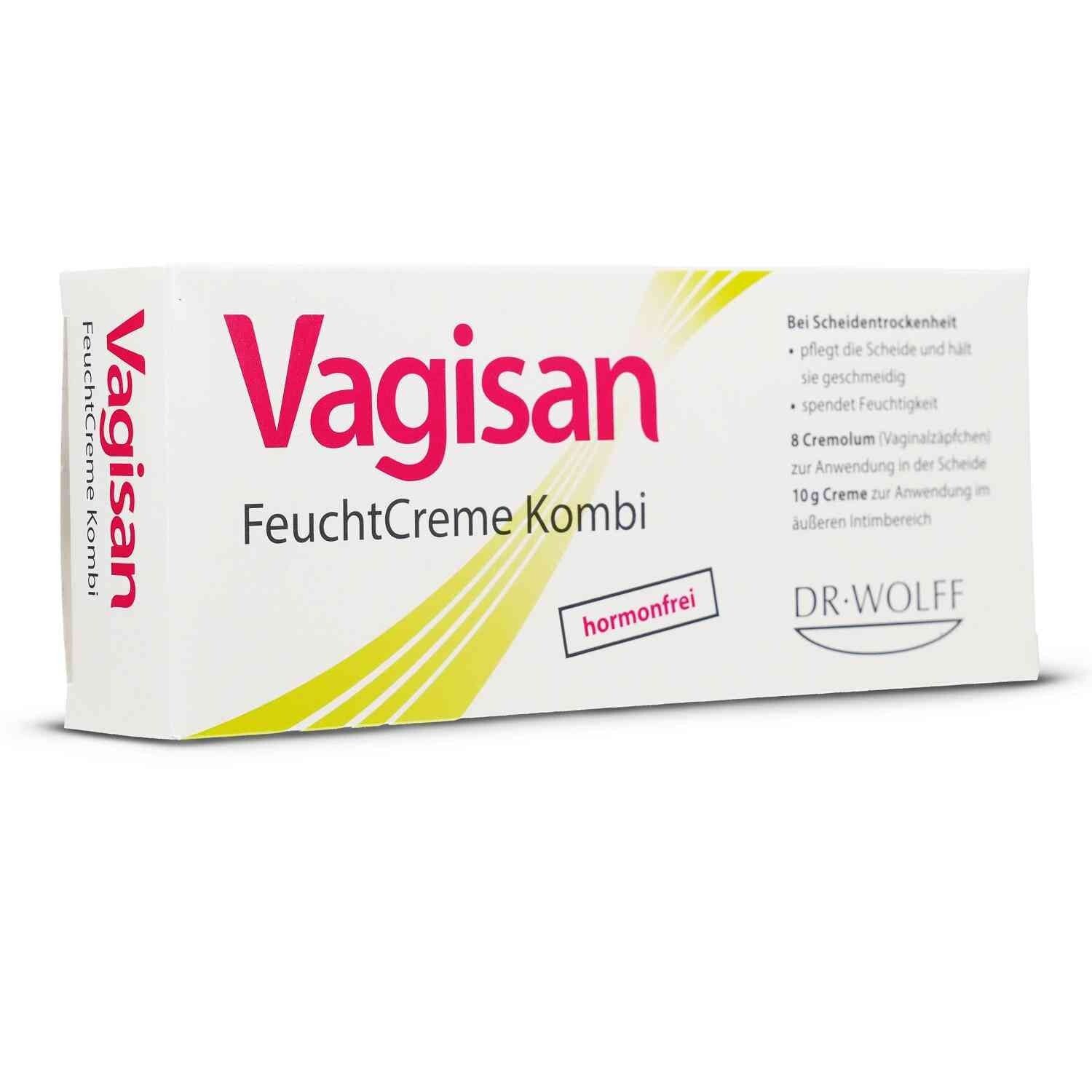 Vagisan Intimpflege FeuchtCreme Kombi 8 Ovula+10 g Creme 1P PZN 06882372