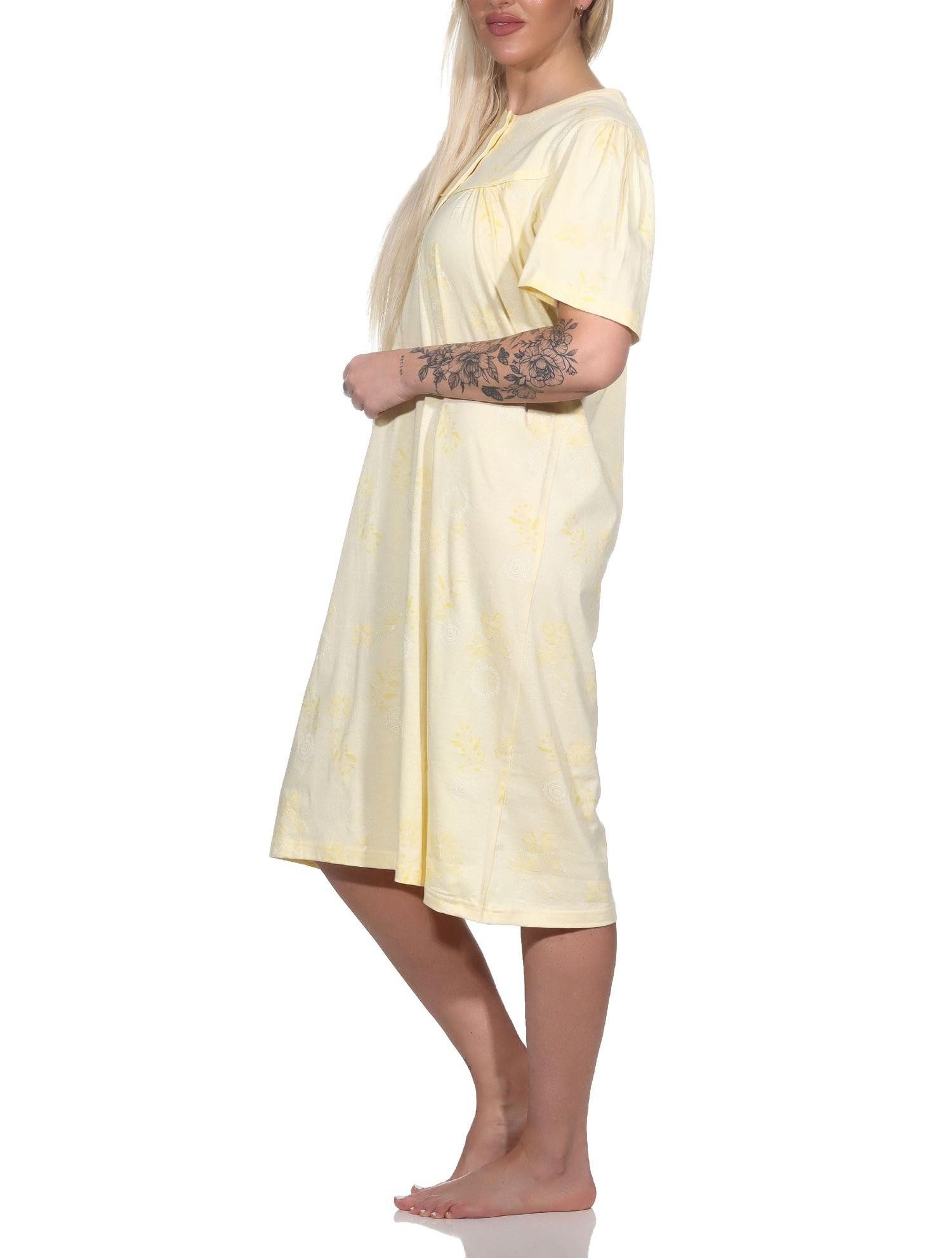 Normann Nachthemd Damen kurzarm Nachthemd im klassischen fraulichen Design