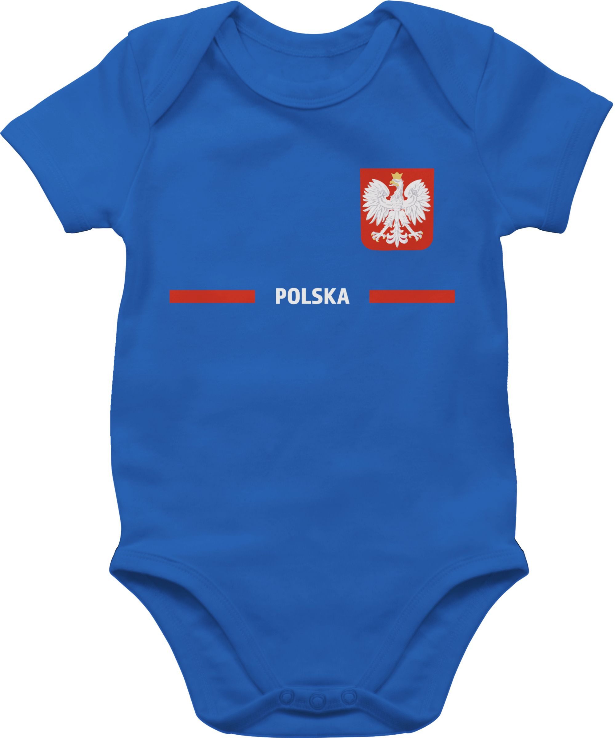 Shirtbody Polen Trikot Wappen, Polska mit Stolz, Polnisches Fan-Motiv