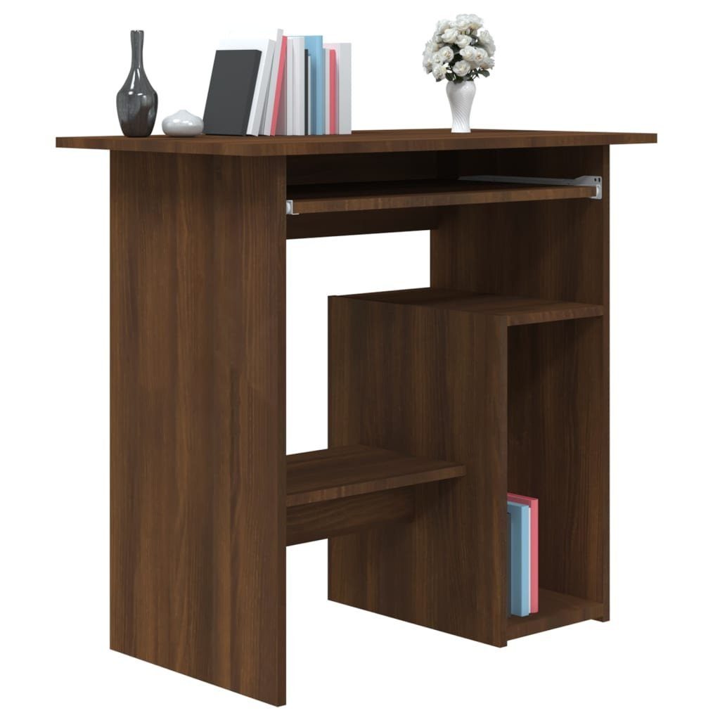 Schreibtisch cm Holzwerkstoff furnicato 80x45x74 Eichen-Optik Braun