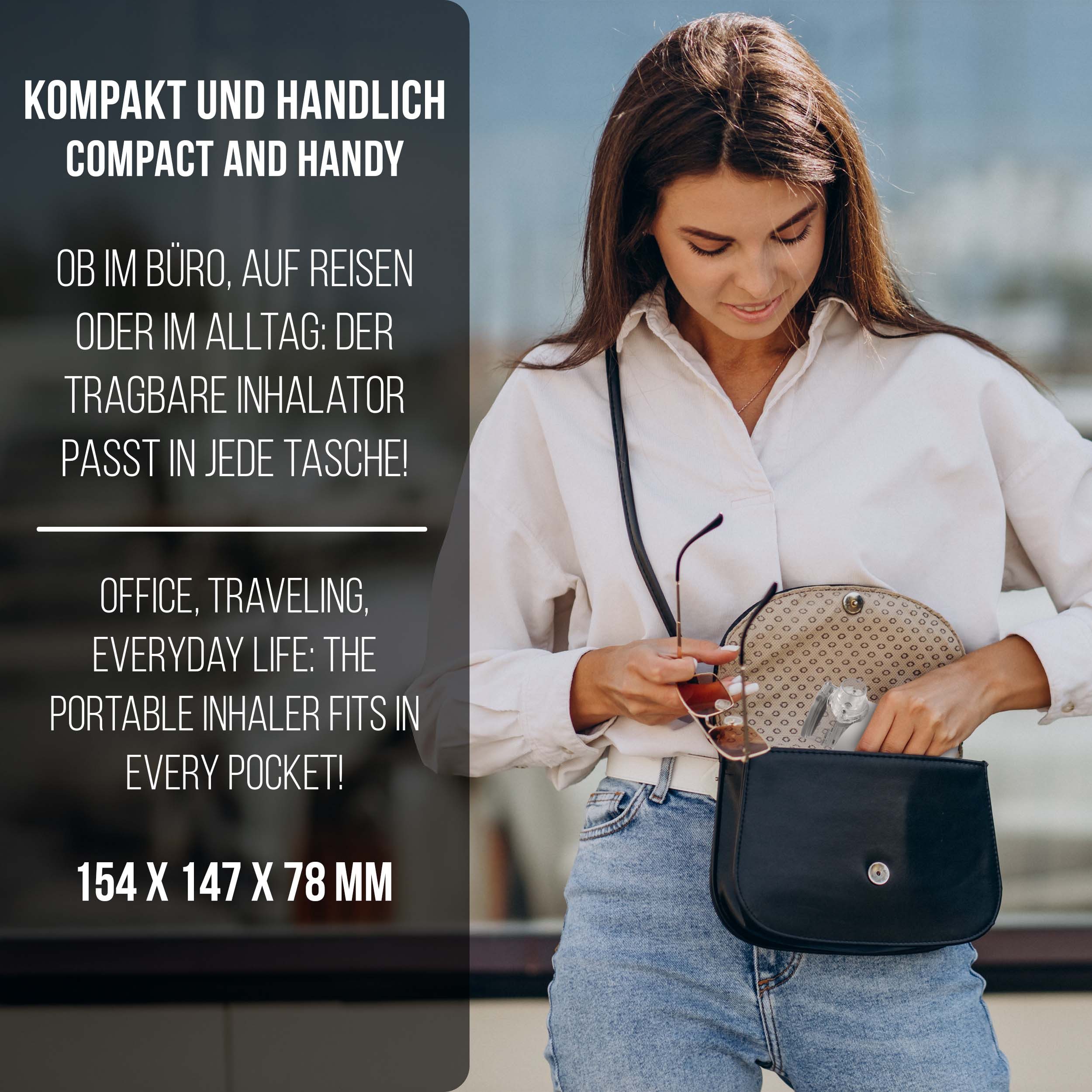 pulox Inhalator IN-100 - Elektrischer Nebulizer Vernebler mit Akkubetrieb – Bild 5 von 5
