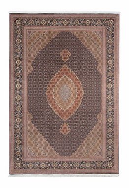 Orientteppich Perser - Täbriz - 303 x 202 cm - dunkelbraun, morgenland, rechteckig, Höhe: 10 mm, Wohnzimmer, Handgeknüpft, Einzelstück mit Zertifikat