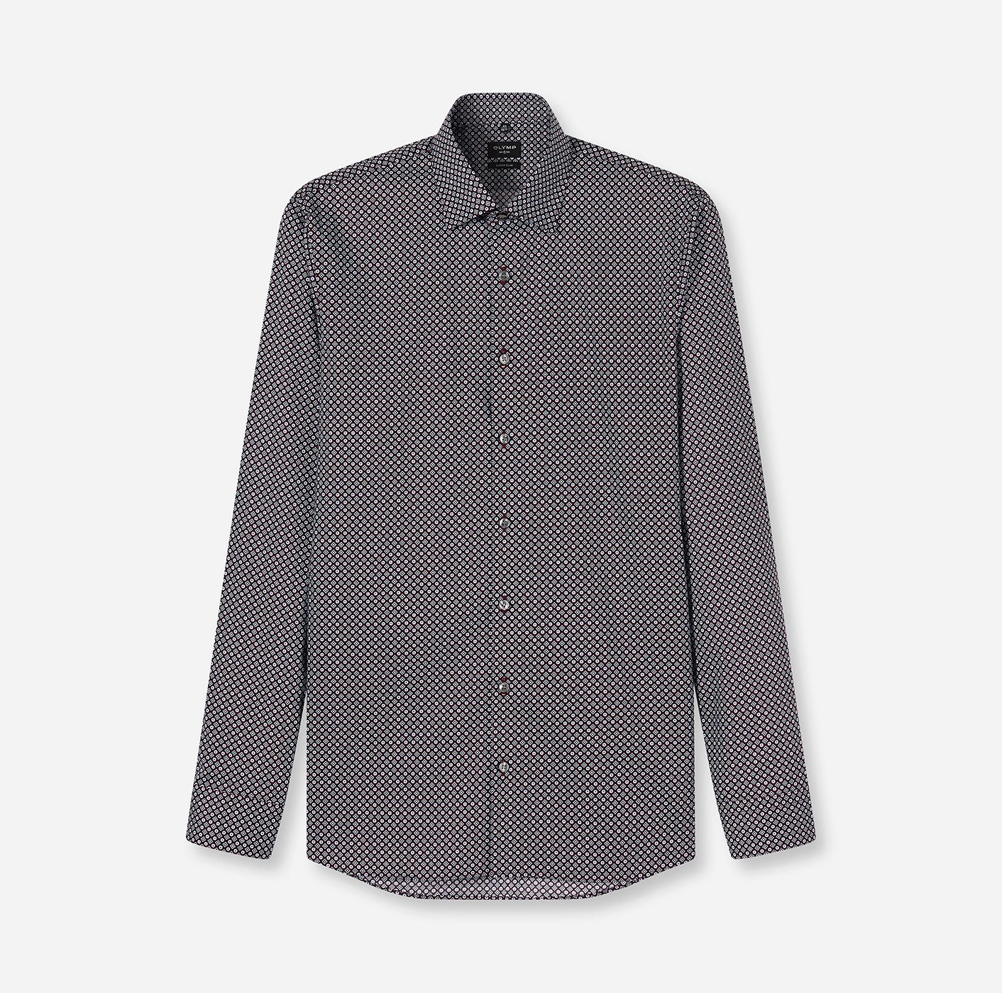 OLYMP Langarmhemd No 6 six super slim, gemustert, Businesshemd, Modern Kent günstig online kaufen