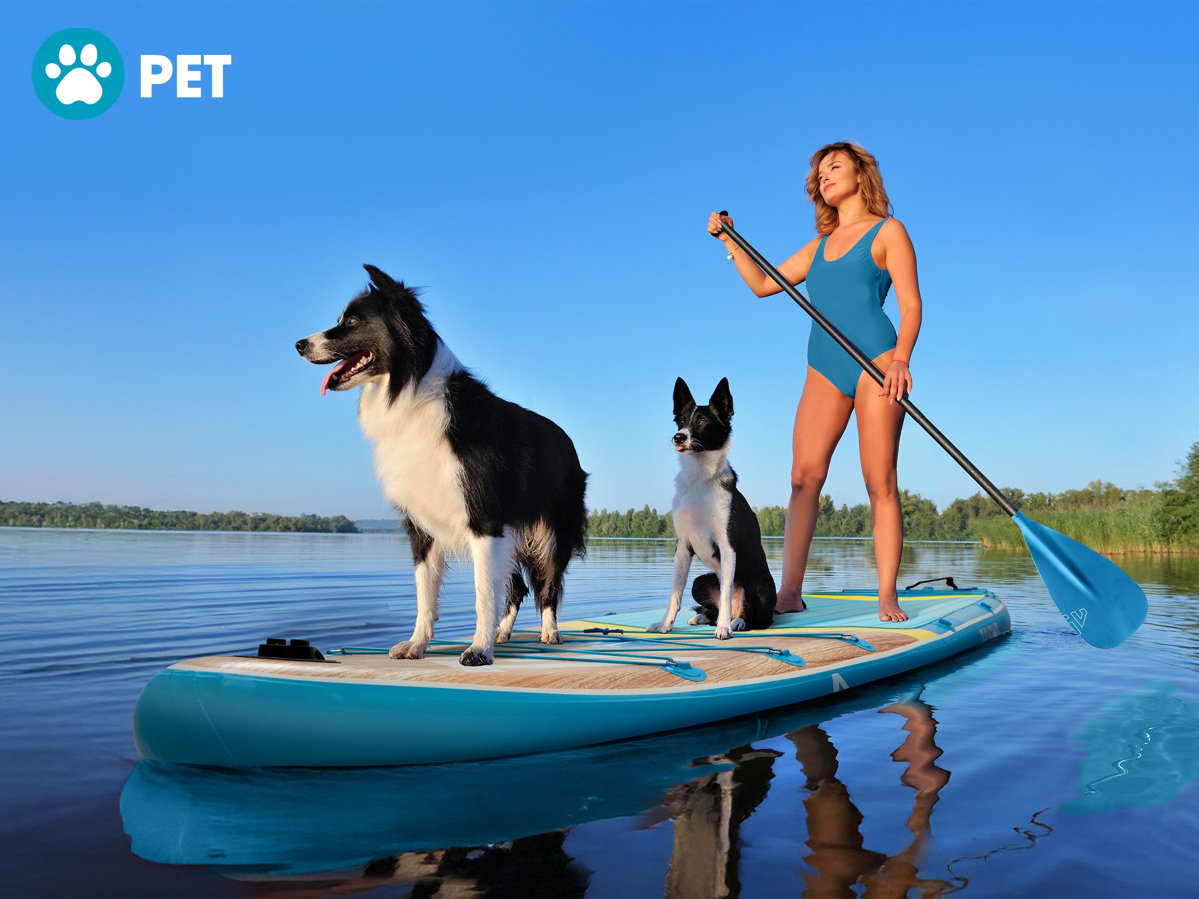 COIL SUP-Board Aufblasbares SUP Board Set – Stand Up Komplettset, (Set, mit Paddel, mit Pumpe), wasserdichte Handytasche, Stabil, Leicht, Zubehör
