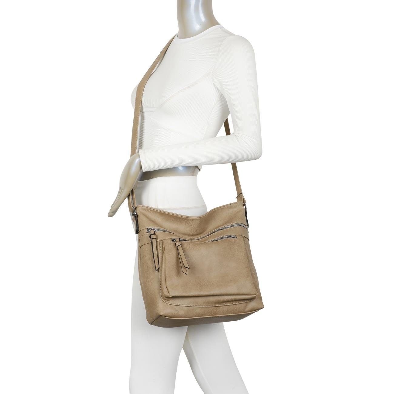ITALYSHOP24 Schultertasche Damen Tasche XL Shopper günstig online kaufen