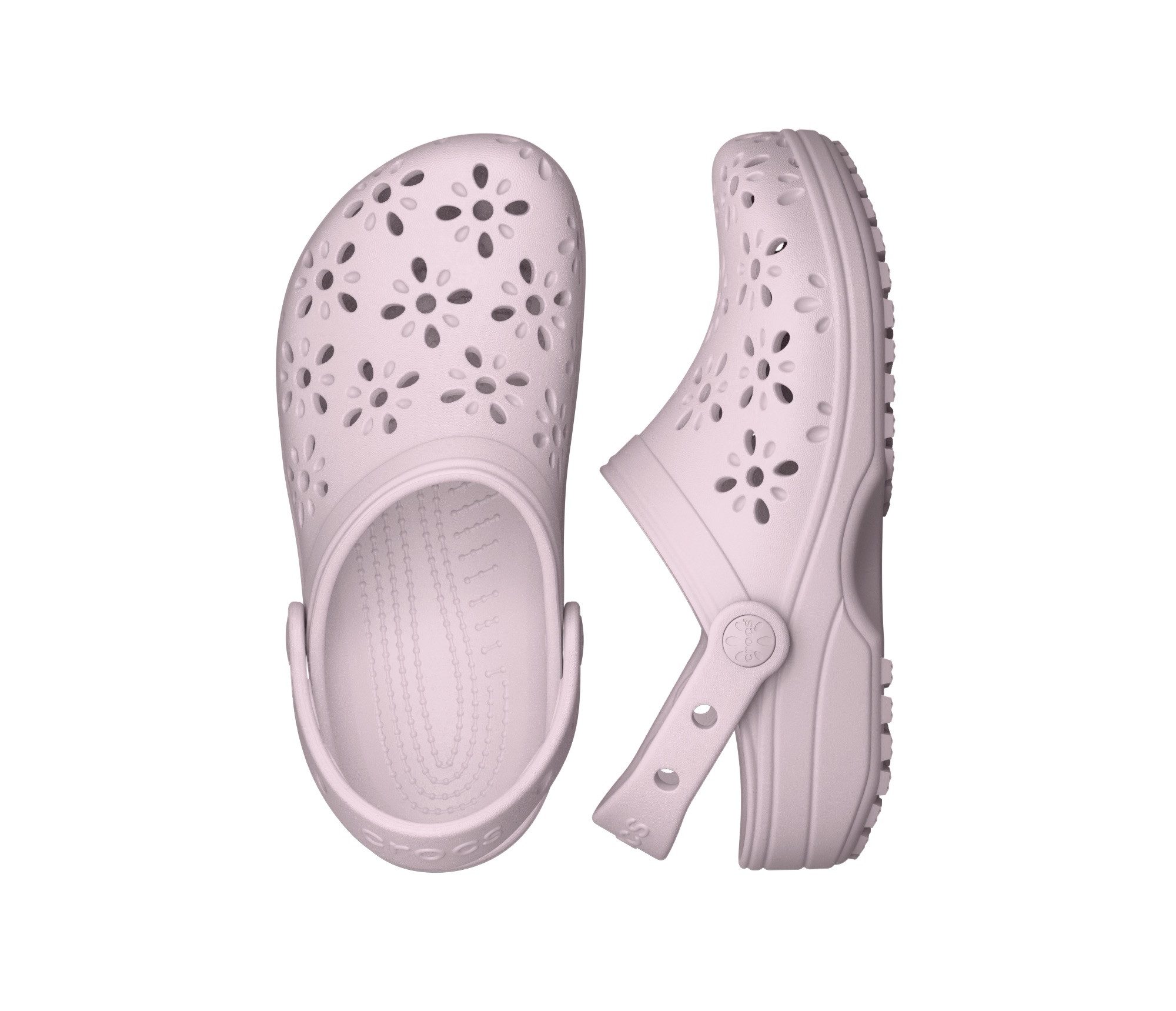 Crocs Classic Floral Cut Out Clog Clog Sommerschuh, Sandale, Strandschuh mit schwenkbarem Fersenriemen – Bild 5 von 5