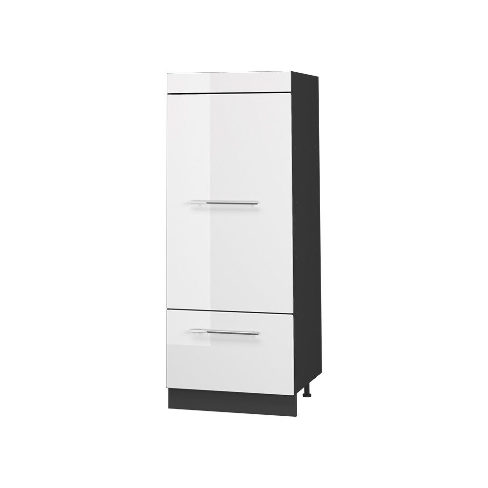 Vicco Hochschrank Fame-Line, Weiß Hochglanz/Anthrazit, 60 cm (1-St)