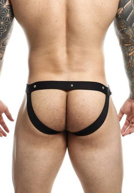 MOB Eroticwear String DNGEON Jockstrap mit Ringen Pofrei - grau