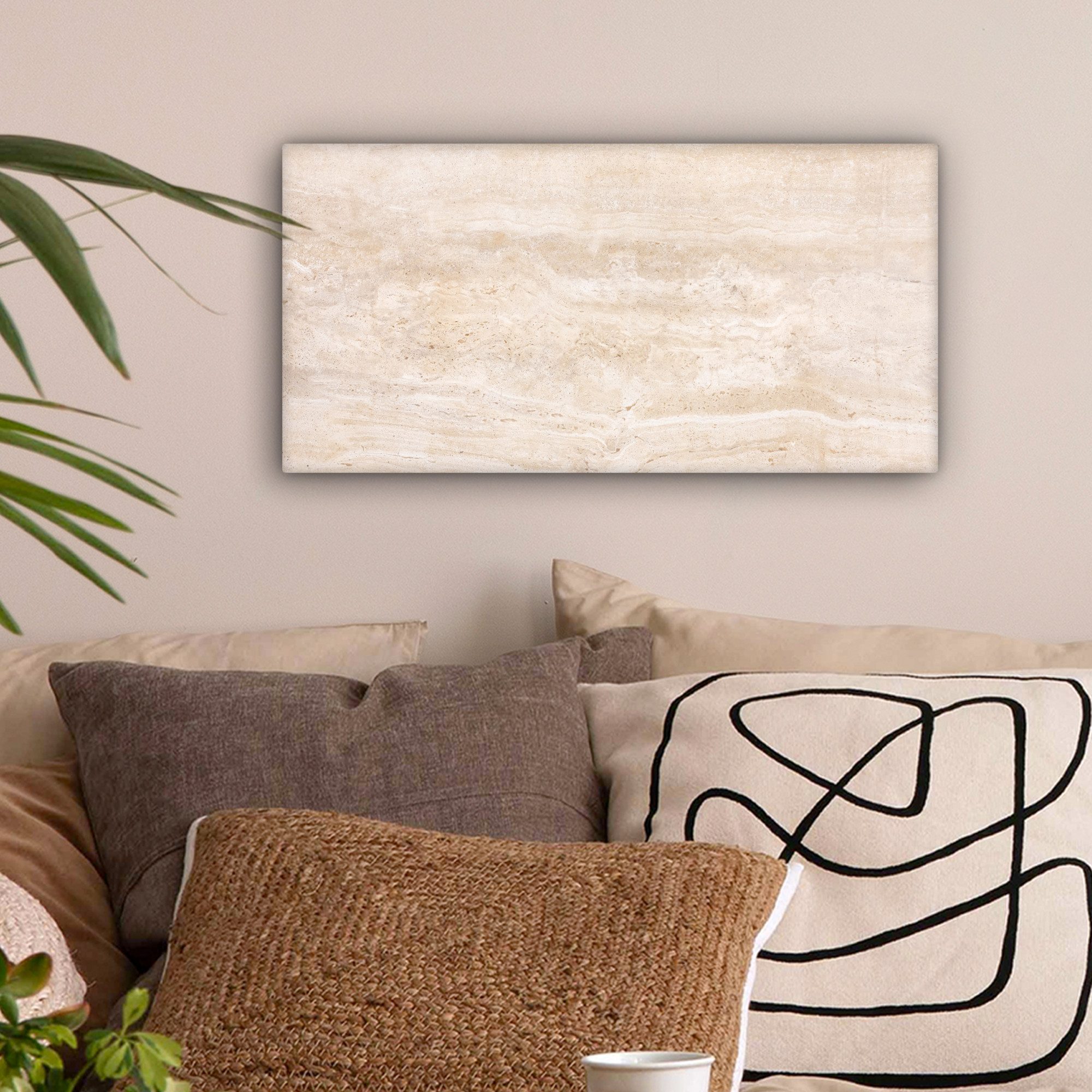 OneMillionCanvasses® Leinwandbild Panorama Marmor - Steine - Sand - Textur, günstig online kaufen