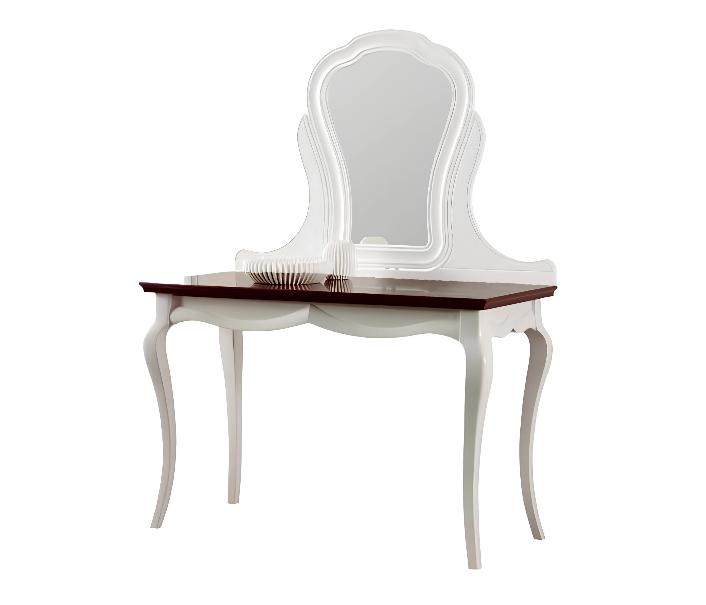 Xlmoebel Schminktisch Eleganter Schminktisch mit Spiegel und praktischer Ablagefläche (Schminktisch), Hergestellt in Europa