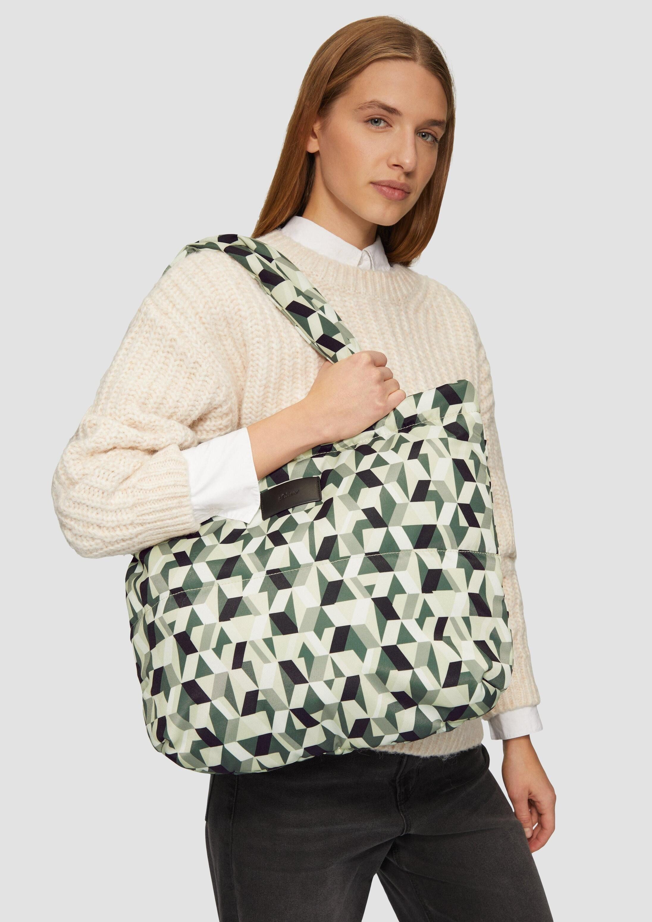 s.Oliver Handtasche Tasche, Shopper aus bedrucktem Nylon