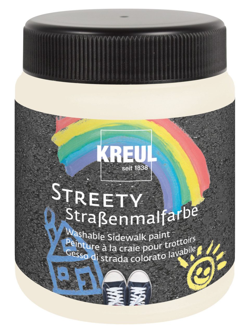 Kreul Steinmalfarbe Kreul Streety Straßenmalfarbe Wolkenweiß 200 ml