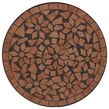 vidaXL Gartenlounge-Set Mosaik-Bistro-Set Terrakottarot Eisen und Keramik, (3-tlg)