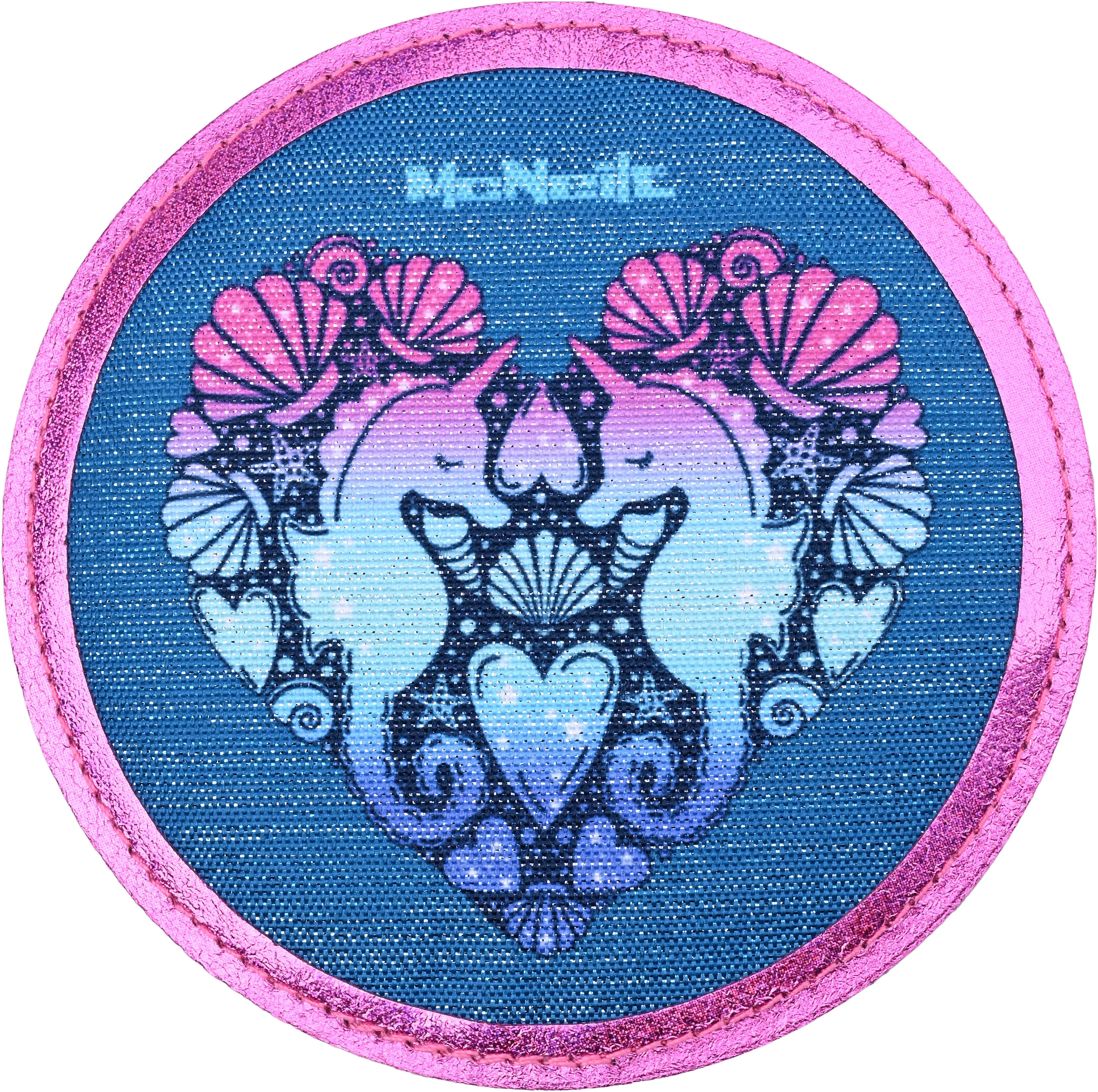 McNeill Schulranzen Bravo, inkl. Etui, Turnbeutel, (Set, 9-tlg., Schlamperrolle, Trinkflasche, Lunchbox, 2 Magnete & 1 Anhänger)