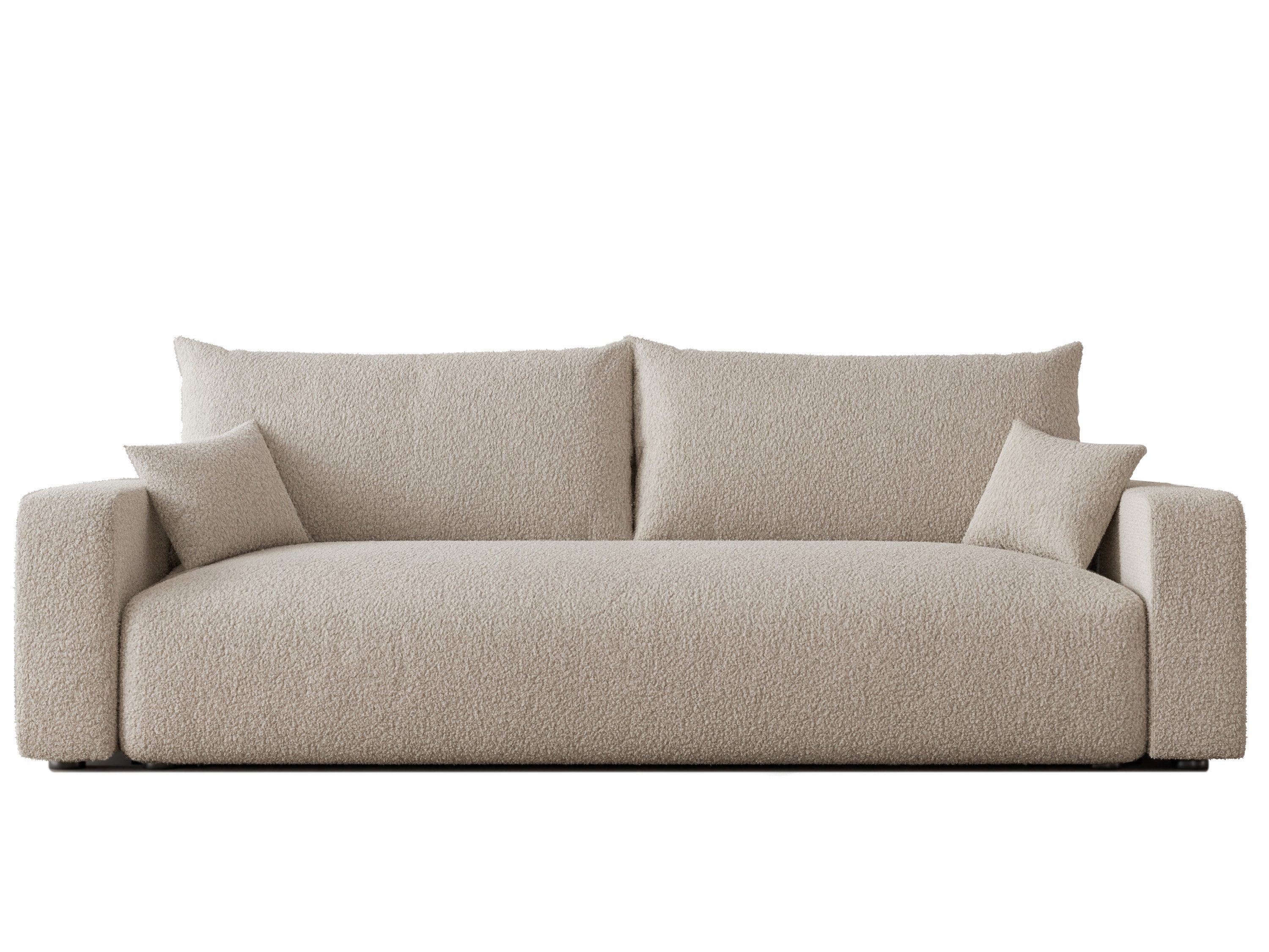 yourhouse24 Sofa PIANO (246 cm) – Mit Schlaffunktion, Bettkasten & abnehmbaren Bezügen, Seite universal