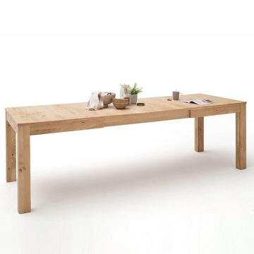 Lomadox Esstisch SAMARA-05, Esszimmer Massivholz-Tisch aus Asteiche Bianco massiv - : 160/77/90cm